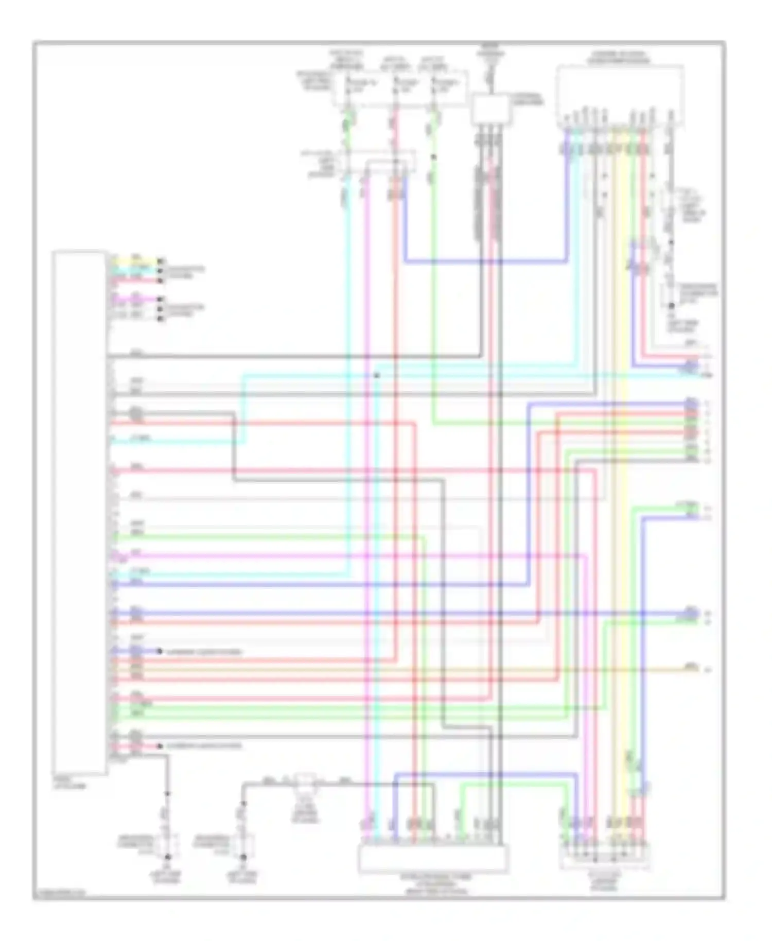 Outlander Mitsubishi III facelift (2014-2015): Radio circuit, without multi-communication system with amplifier (1 of 3)