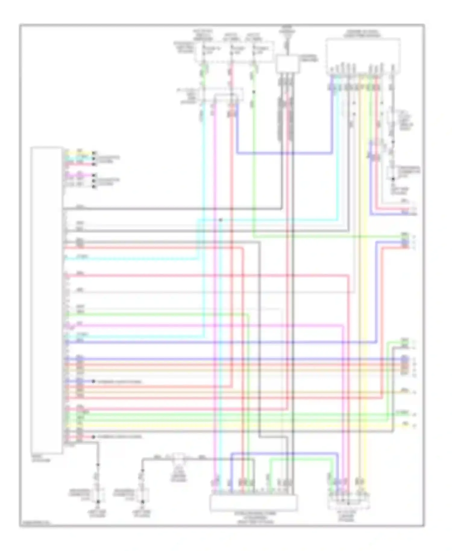 Outlander Mitsubishi III facelift (2014-2015): Radio circuit, without multi-communication system without amplifier (1 of 2)