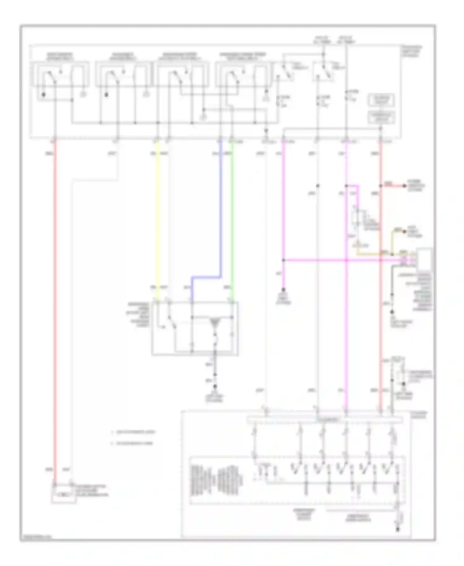 Outlander Mitsubishi III facelift (2014-2015): Front wiper/washer circuit