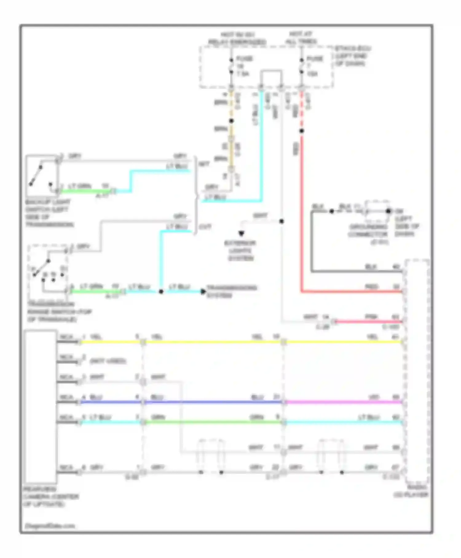 Wiring diagram 63 c-103 61 pnk for Mitsubishi Outlander III facelift (2014-2015) (1 of 1)