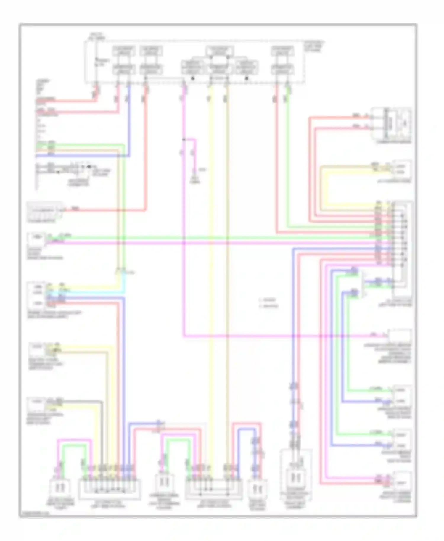 Wiring diagram a/c control panel for Mitsubishi Outlander III facelift (2014-2015) (2 of 4)