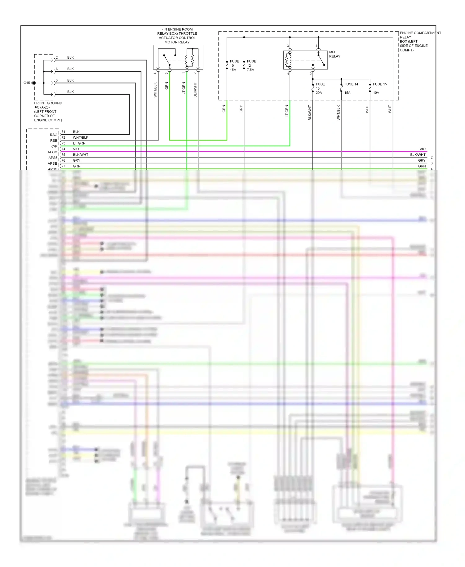 Wiring diagram blk for Mitsubishi Outlander III facelift (2014-2015) (107 of 118)