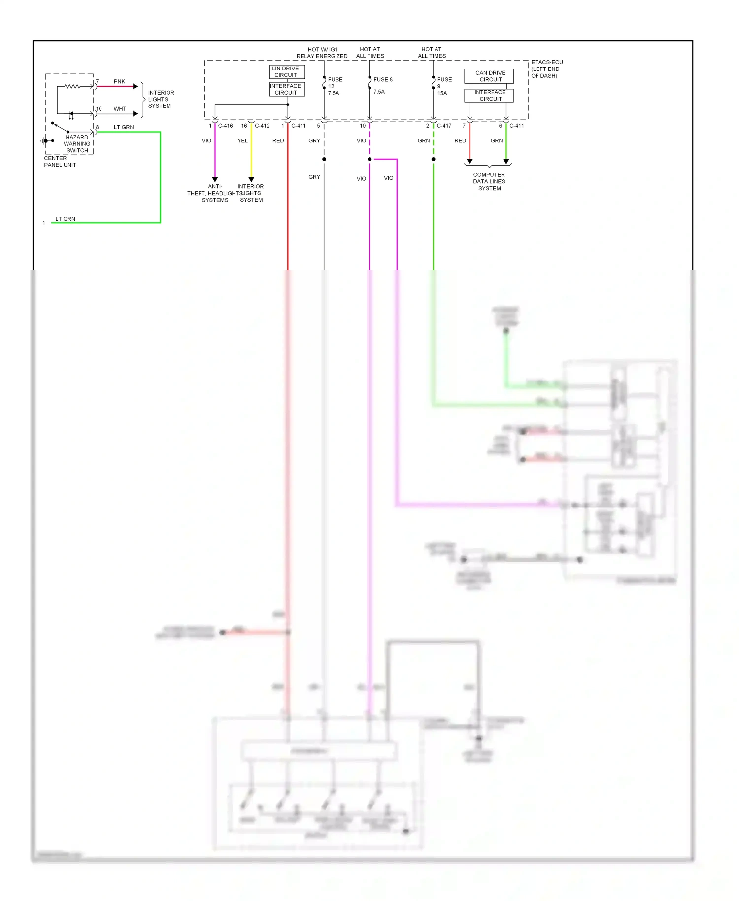 Wiring diagram blk for Mitsubishi Outlander III facelift (2014-2015) (104 of 118)