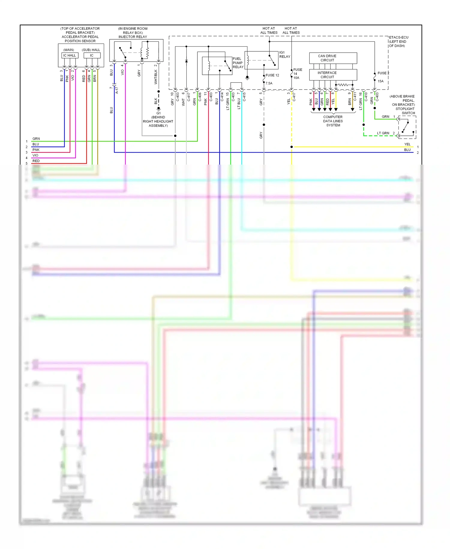 Wiring diagram blk for Mitsubishi Outlander III facelift (2014-2015) (108 of 118)