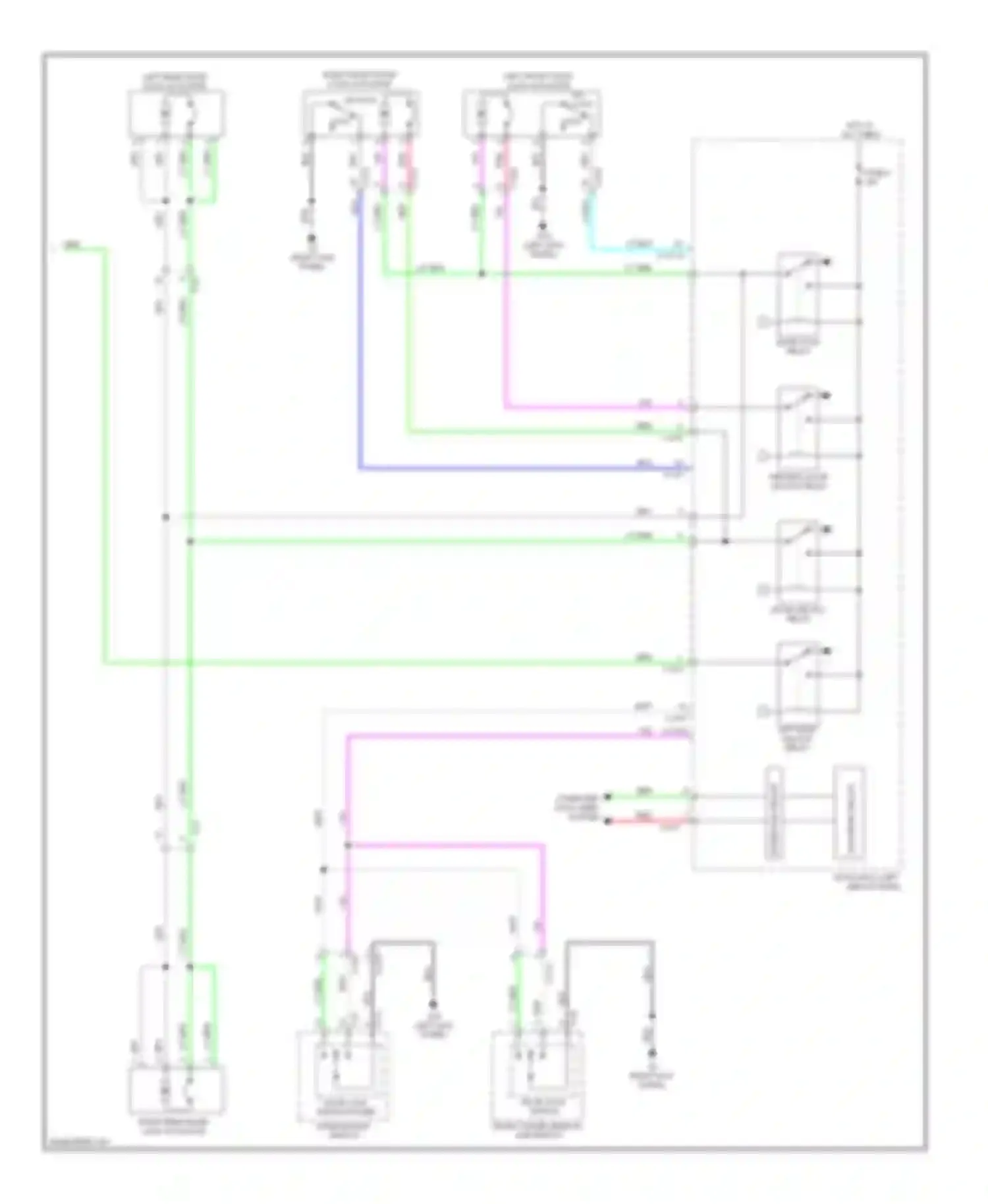 Wiring diagram door lock switch power window main switch for Mitsubishi Outlander III facelift (2014-2015) (1 of 1)