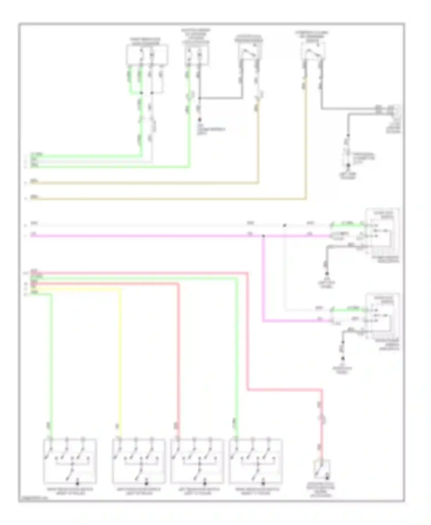 Wiring diagram door lock switch for Mitsubishi Outlander III facelift (2014-2015) (2 of 4)