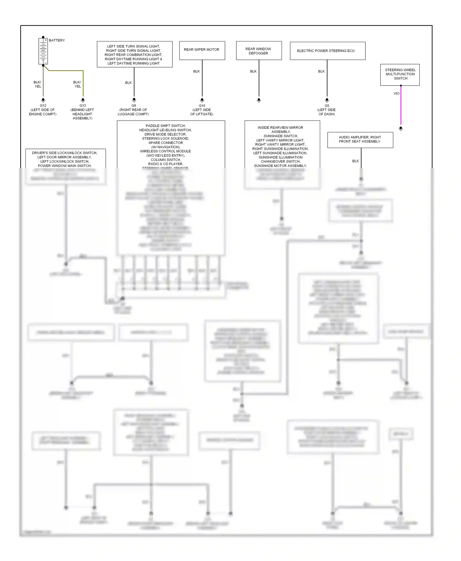 Wiring diagram engine control module for Mitsubishi Outlander III facelift (2014-2015) (2 of 5)