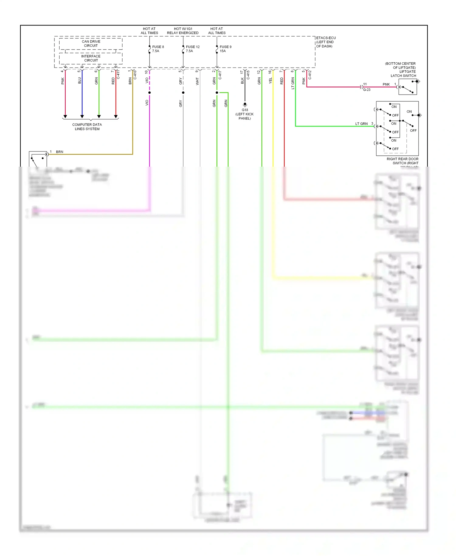 Wiring diagram engine control module for Mitsubishi Outlander III facelift (2014-2015) (3 of 5)