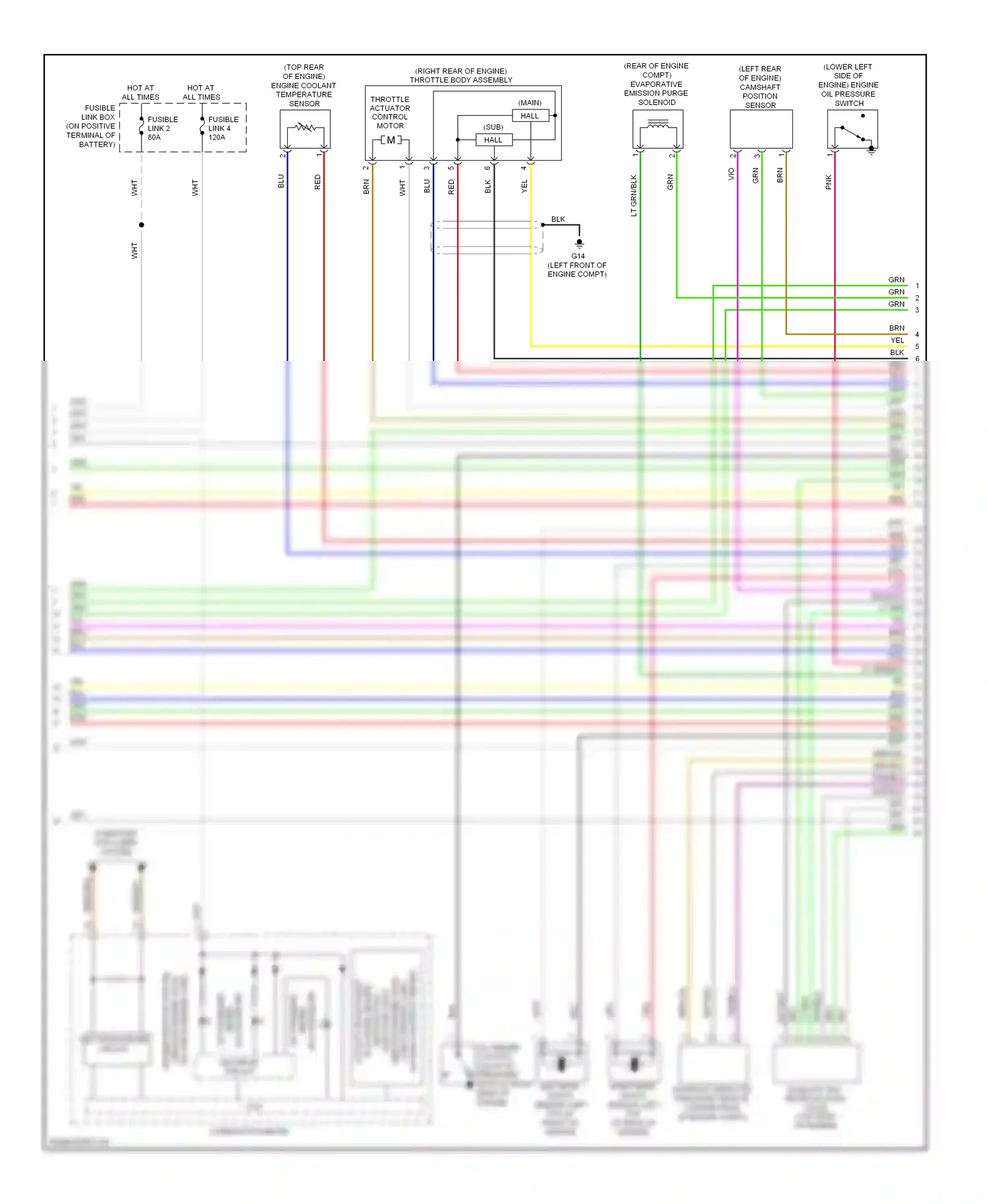 Mitsubishi Outlander III facelift (2014-2015) engine malfunction ind wiring diagram  (2 of 2)