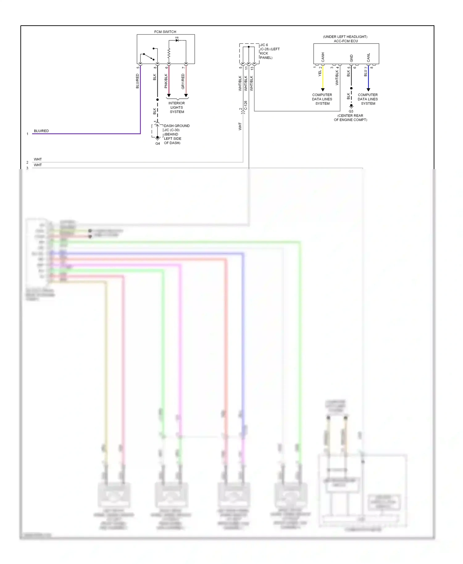 Mitsubishi Outlander III facelift (2014-2015) fcm switch wiring diagram  (1 of 1)