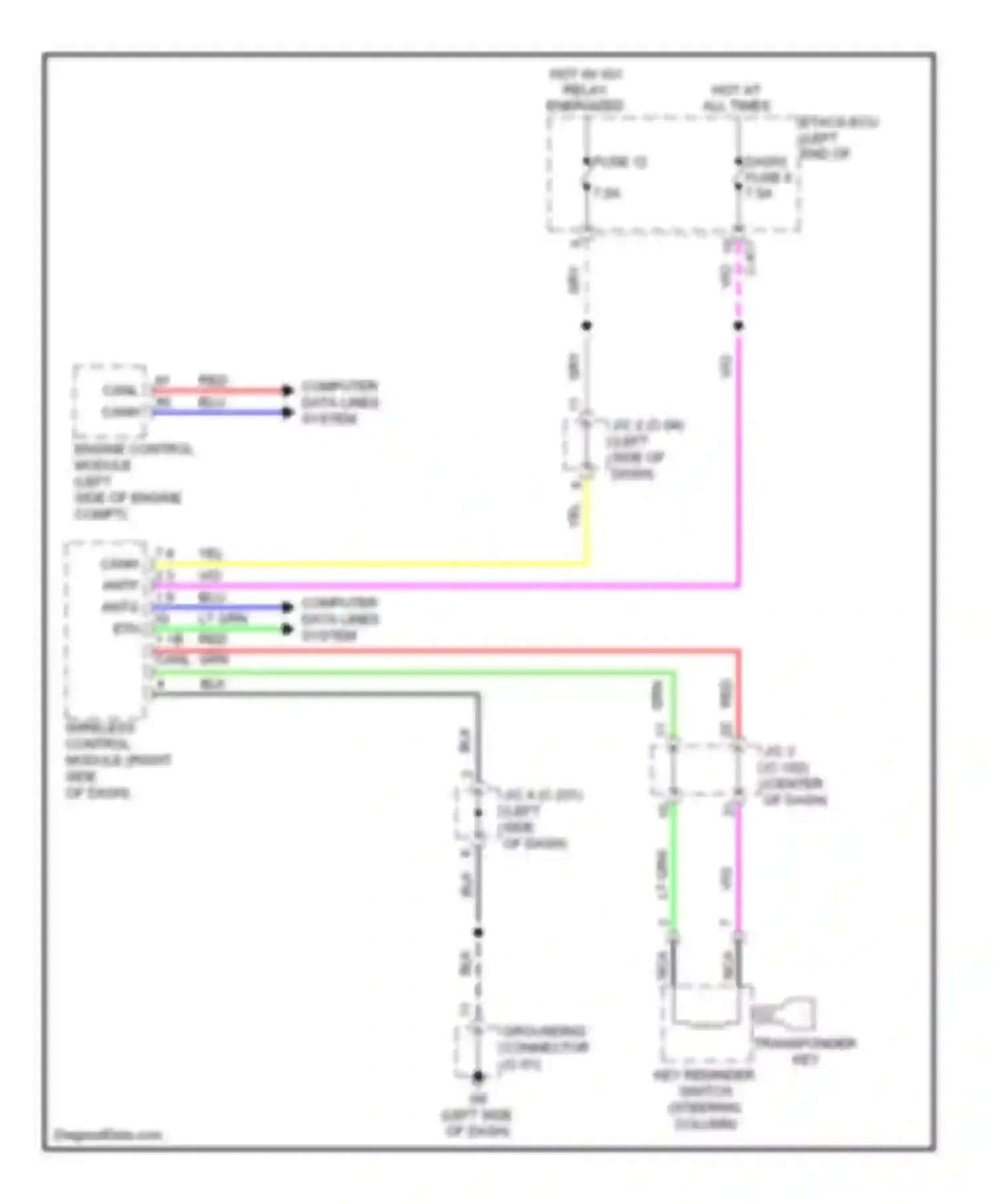 Wiring diagram fuse 12 for Mitsubishi Outlander III facelift (2014-2015) (9 of 25)