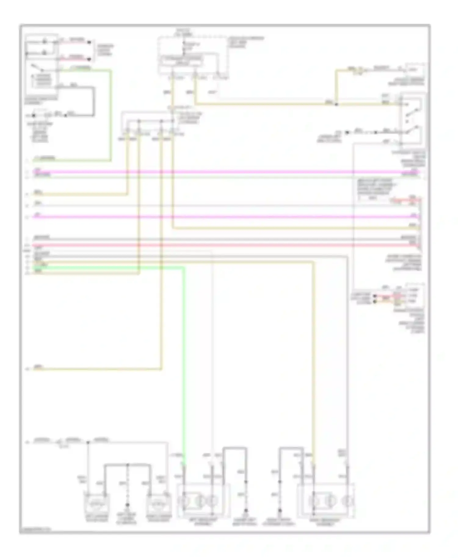 Wiring diagram hazard warning switch for Mitsubishi Outlander III facelift (2014-2015) (2 of 2)