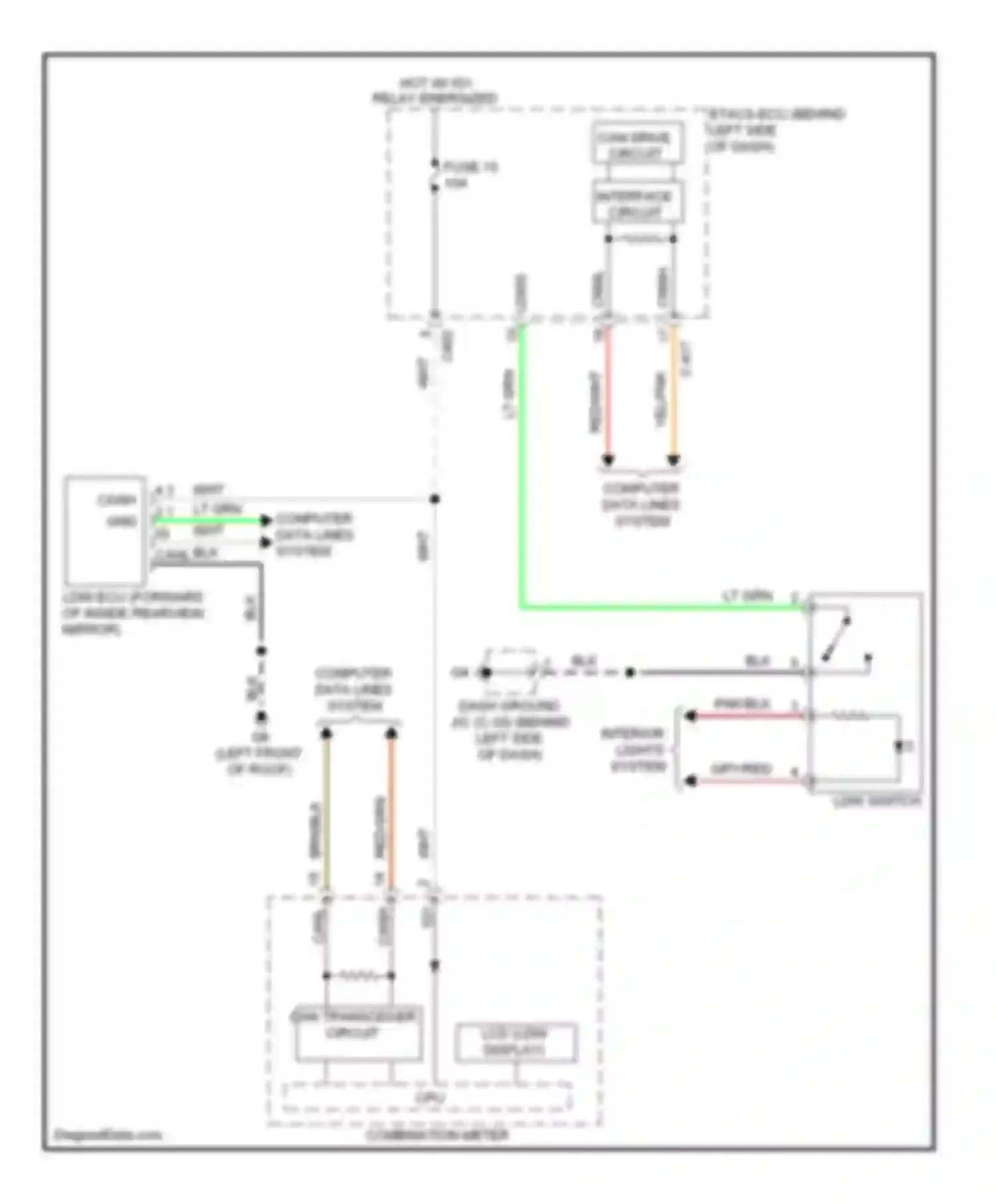 Wiring diagram ldw switch for Mitsubishi Outlander III facelift (2014-2015) (1 of 1)