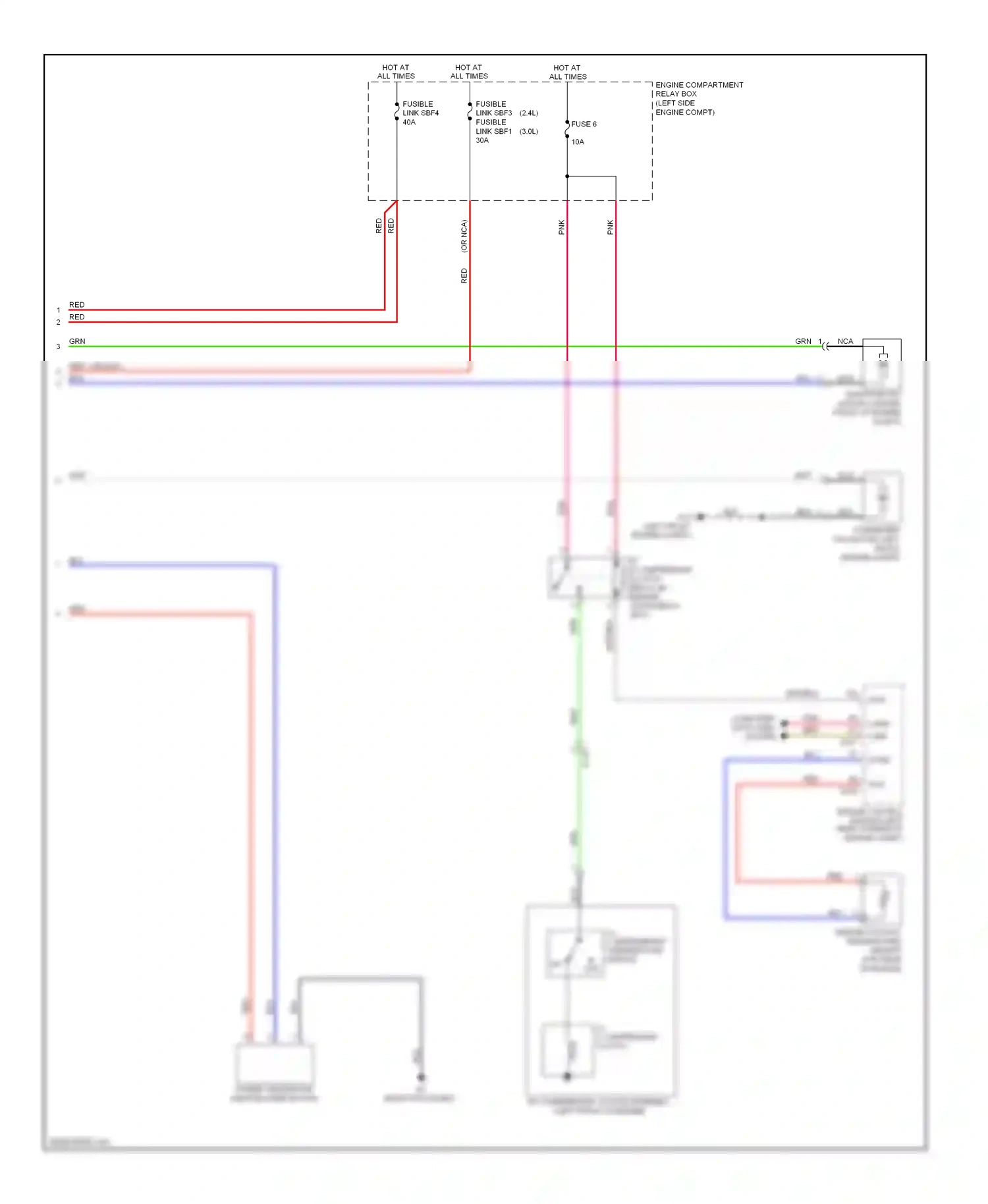 Mitsubishi Outlander III facelift (2014-2015) (left front engine compt) wiring diagram  (2 of 2)