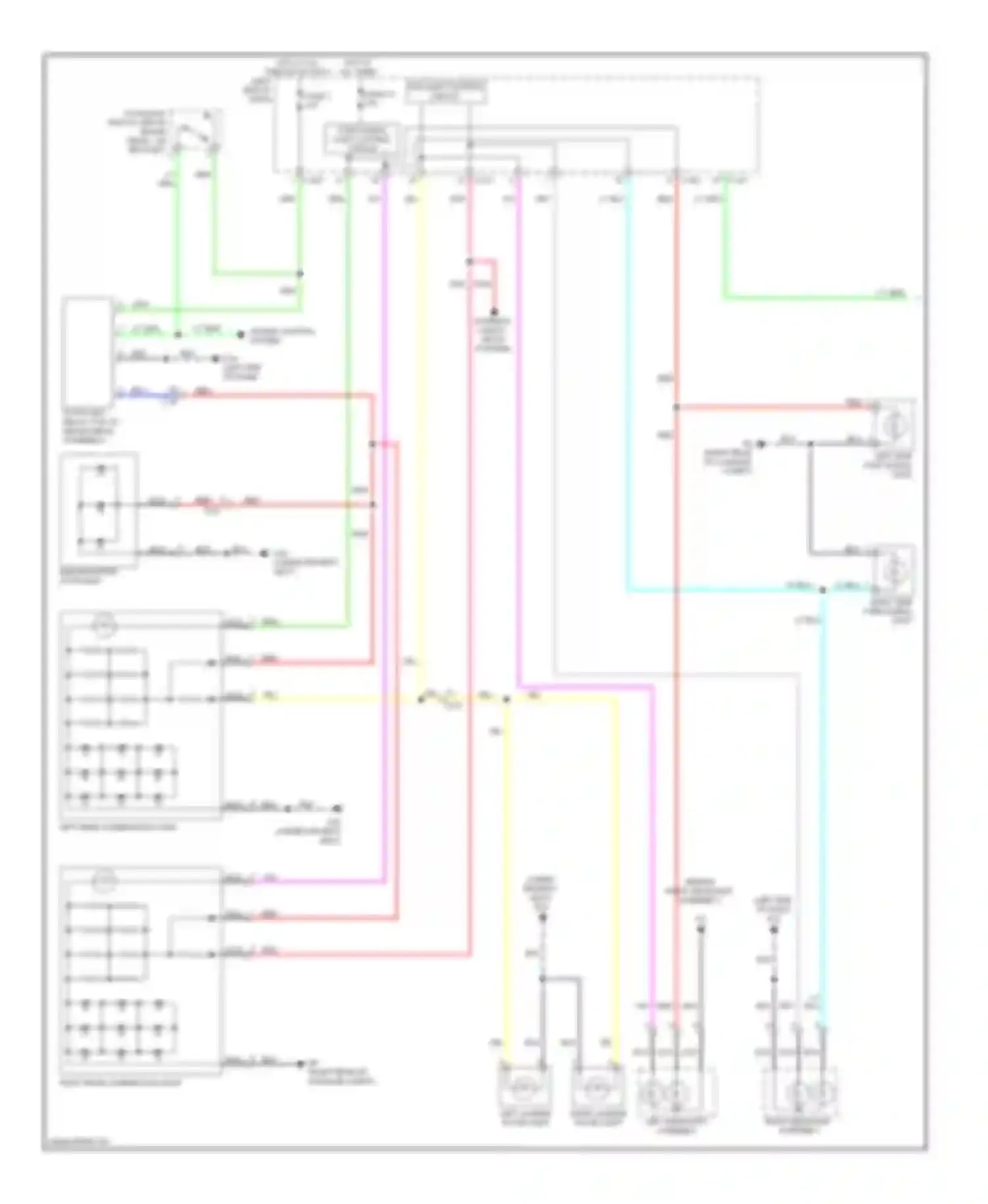 Wiring diagram left rear combination light for Mitsubishi Outlander III facelift (2014-2015) (1 of 2)