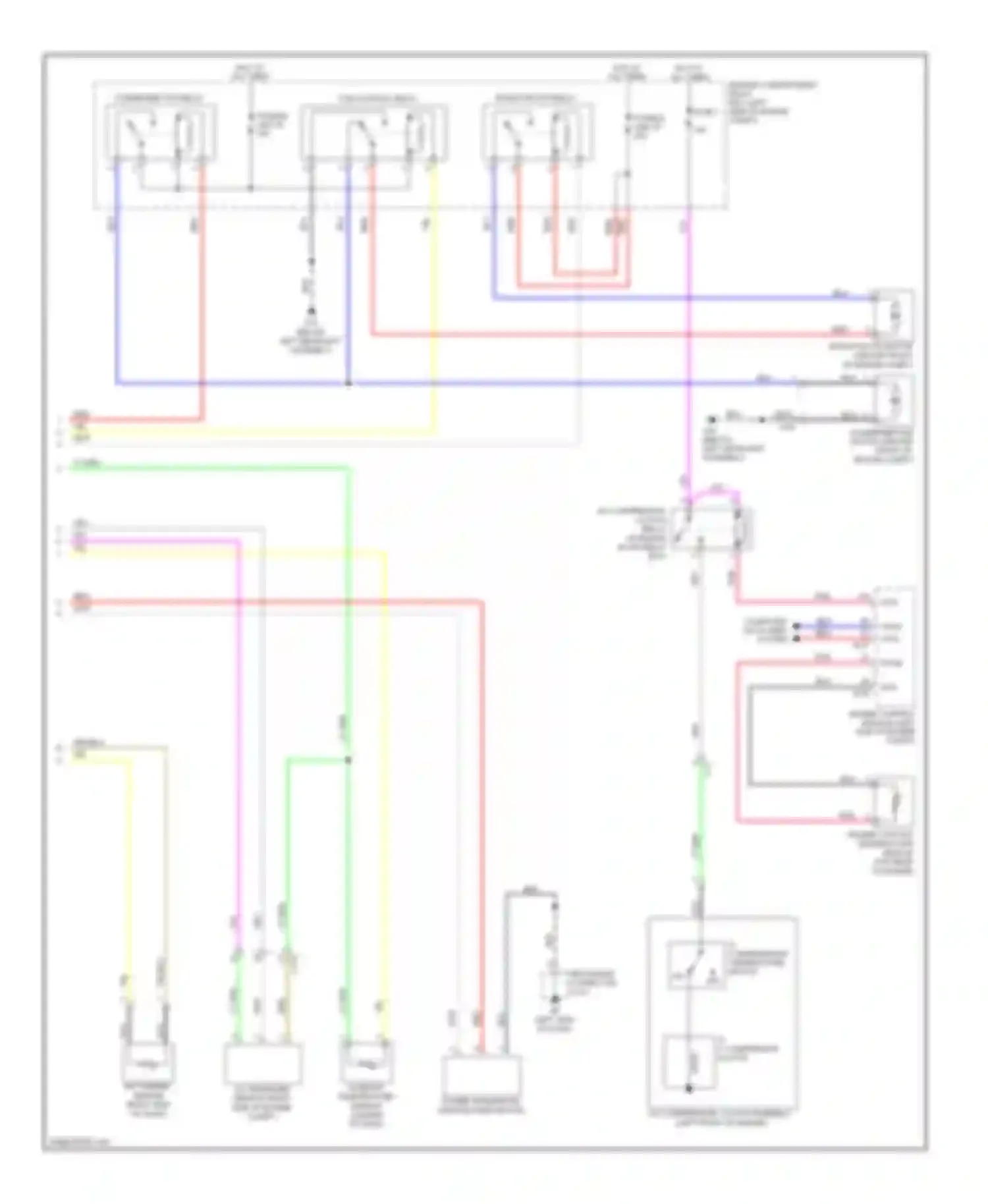Wiring diagram radiator fan relay for Mitsubishi Outlander III facelift (2014-2015) (1 of 2)