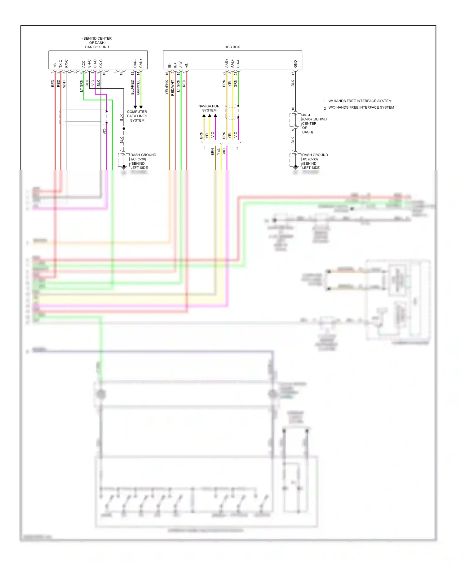 Wiring diagram steering wheel multi-function switch for Mitsubishi Outlander III facelift (2014-2015) (6 of 12)