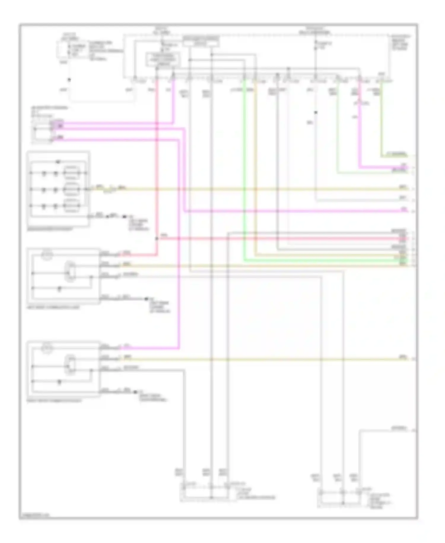 Wiring diagram turn signal light control circuit for Mitsubishi Outlander III facelift (2014-2015) (2 of 3)