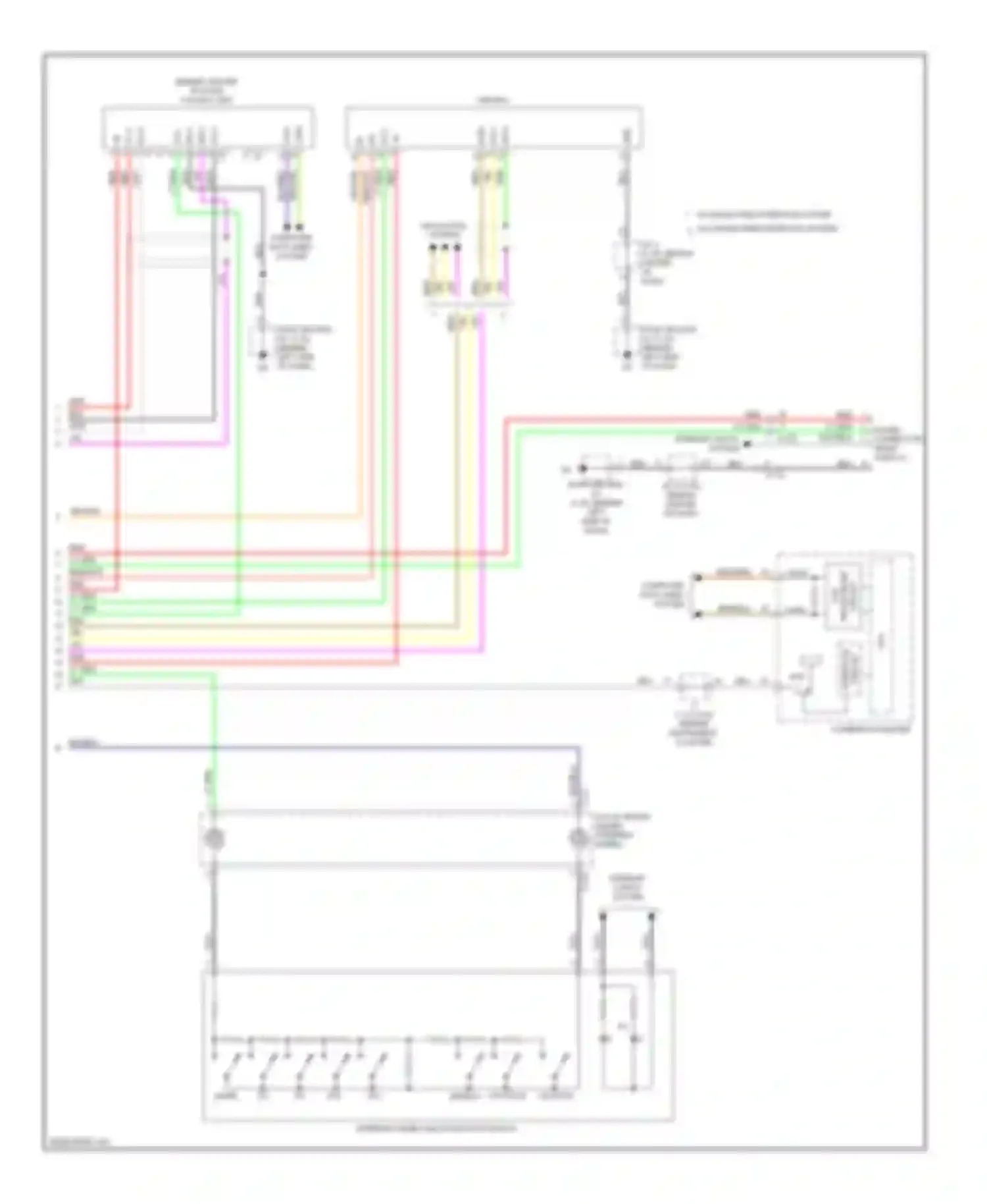 Wiring diagram w/ hands free interface system w/o hands free interface system for Mitsubishi Outlander III facelift (2014-2015) (1 of 2)