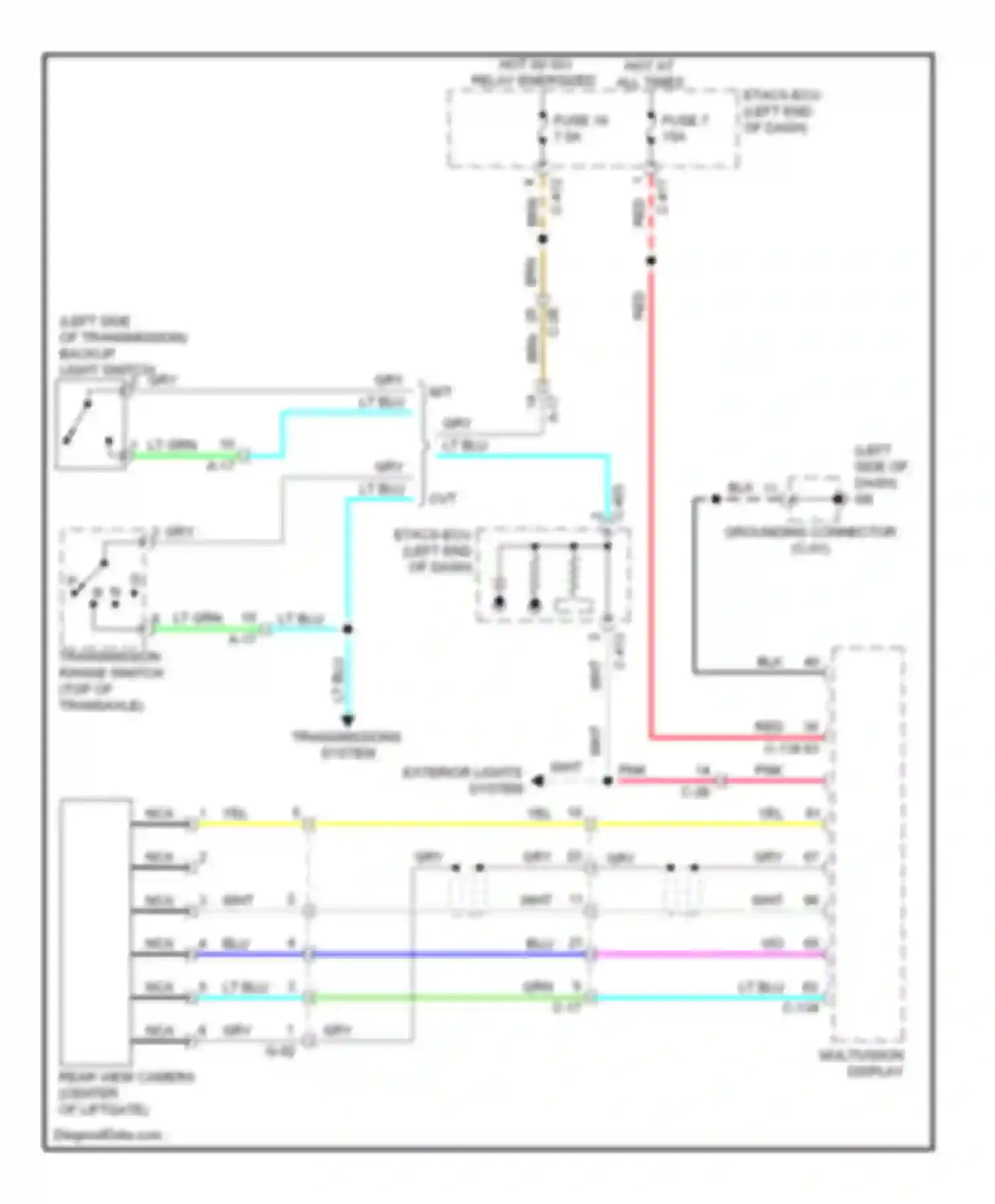 Wiring diagram yel for Mitsubishi Outlander III facelift (2014-2015) (49 of 108)