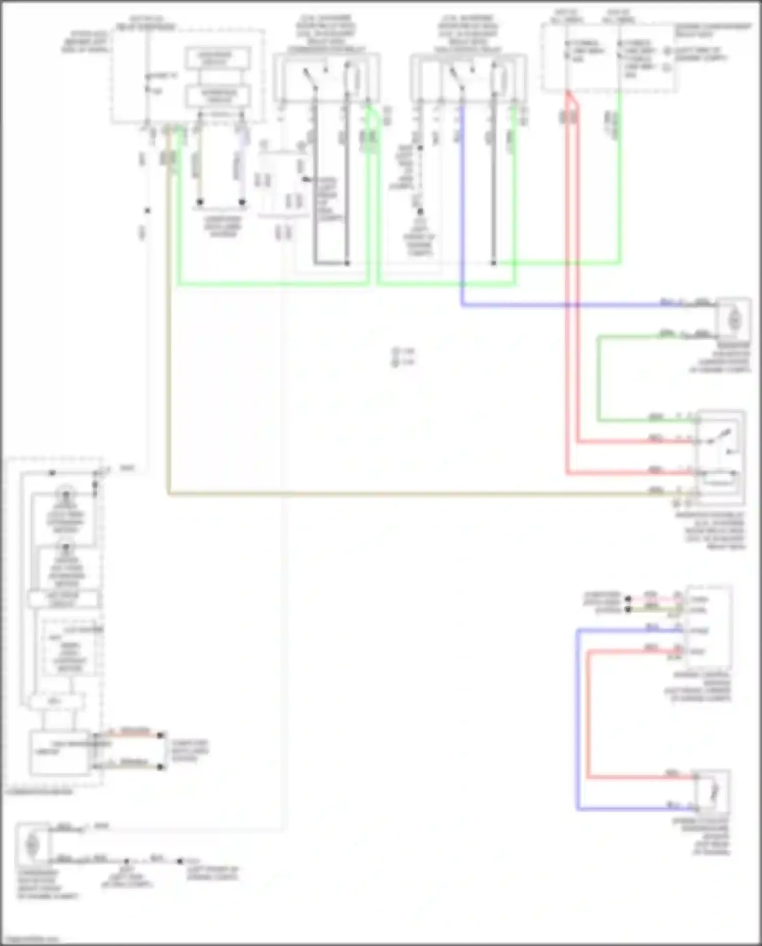 Outlander Mitsubishi III facelift 2 (2015-2018): Cooling fan circuit