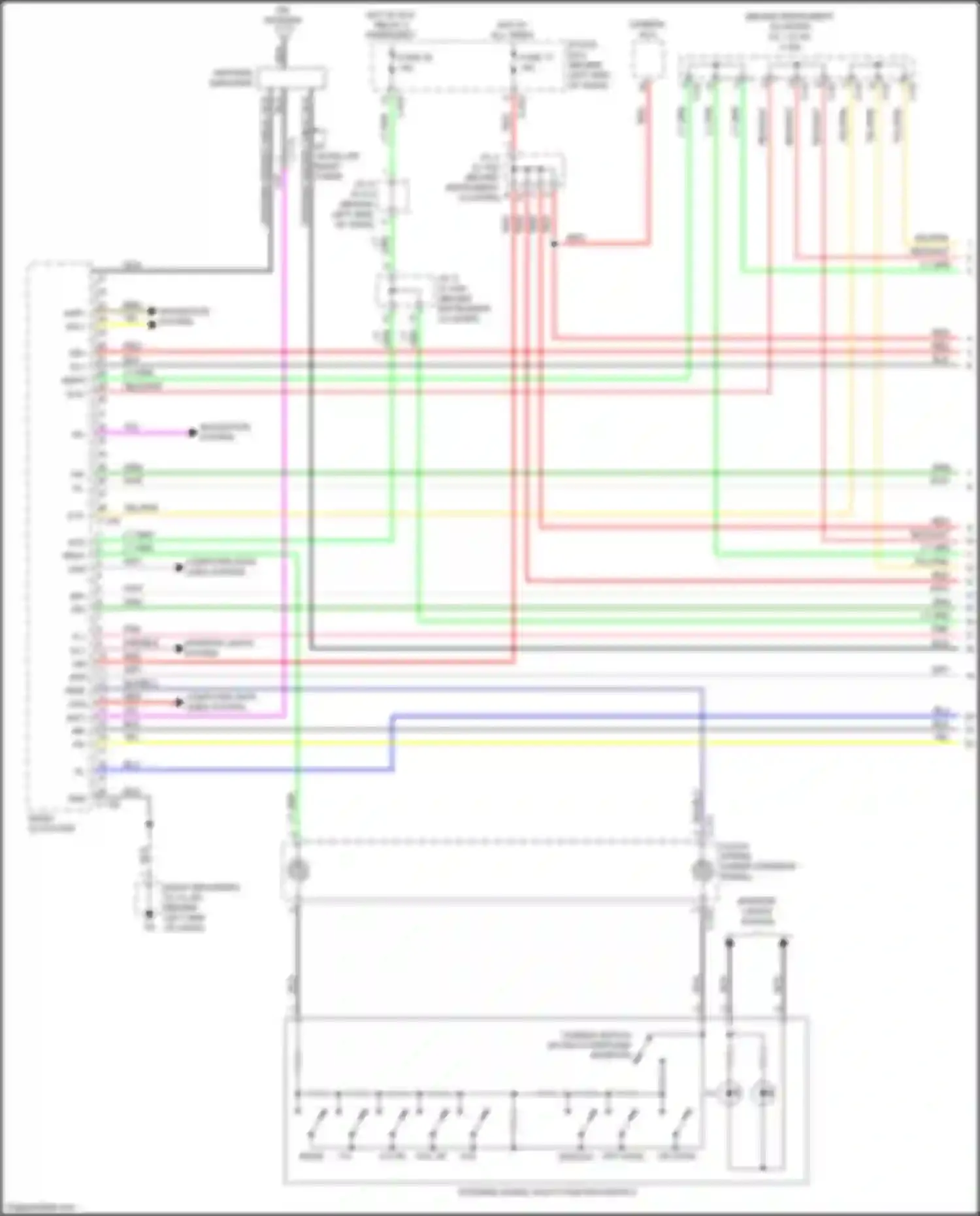 Outlander Mitsubishi III facelift 2 (2015-2018): Radio circuit, w/o multi-communication system w/ amplifier (1 of 3)