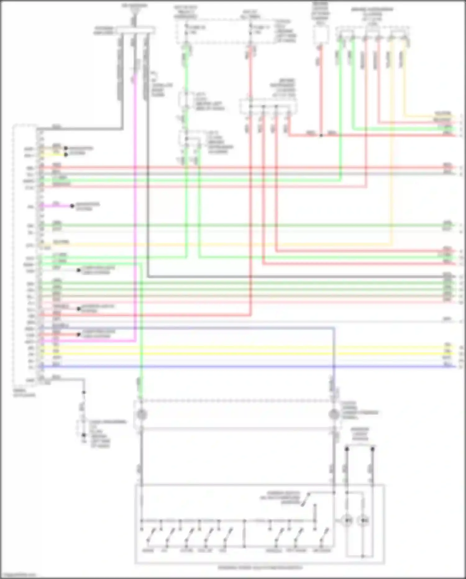 Outlander Mitsubishi III facelift 2 (2015-2018): Radio circuit, w/o multi-communication system w/o amplifier (1 of 2)