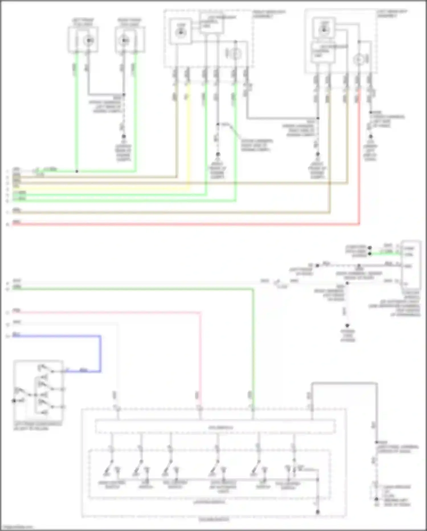 Wiring diagram auto switch for Mitsubishi Outlander III facelift 2 (2015-2018) (1 of 2)