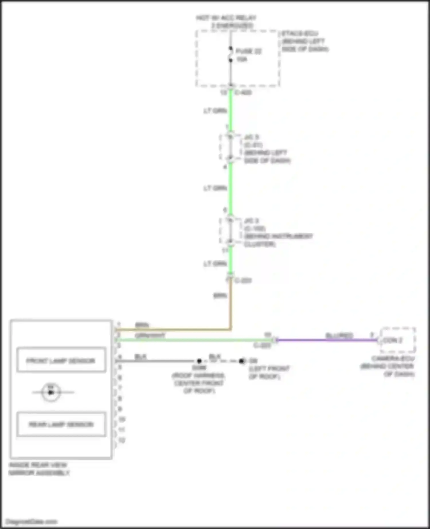 Wiring diagram blu/red for Mitsubishi Outlander III facelift 2 (2015-2018) (21 of 26)