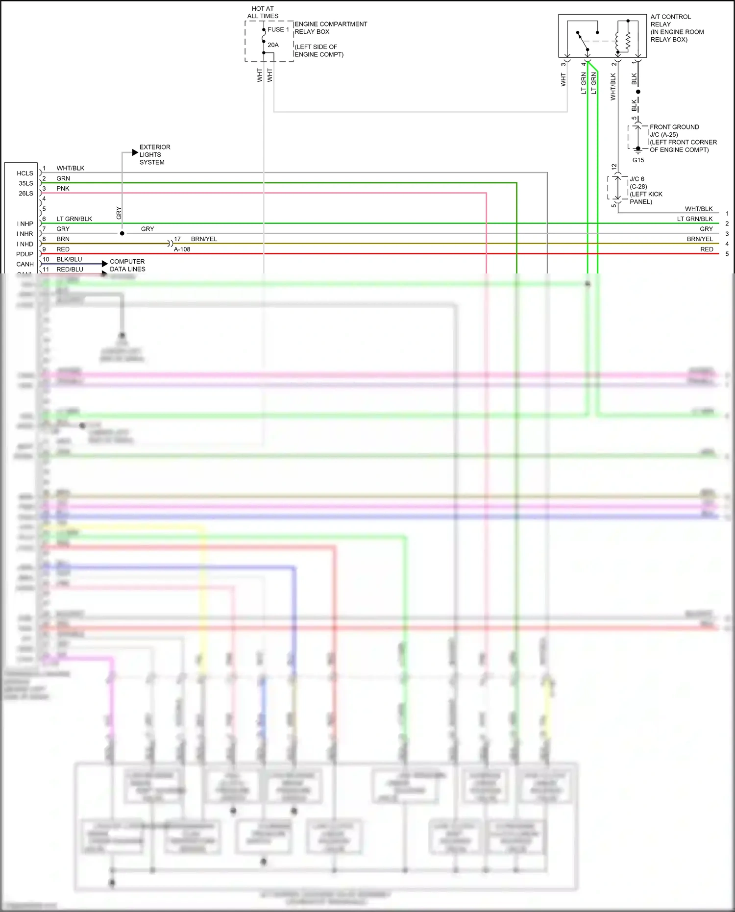 Mitsubishi Outlander III facelift 2 (2015-2018) engine compartment relay box wiring diagram  (11 of 26)
