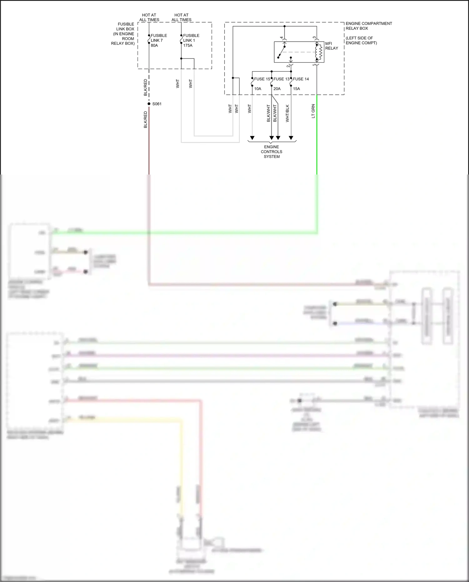 Mitsubishi Outlander III facelift 2 (2015-2018) engine compartment relay box wiring diagram  (18 of 26)