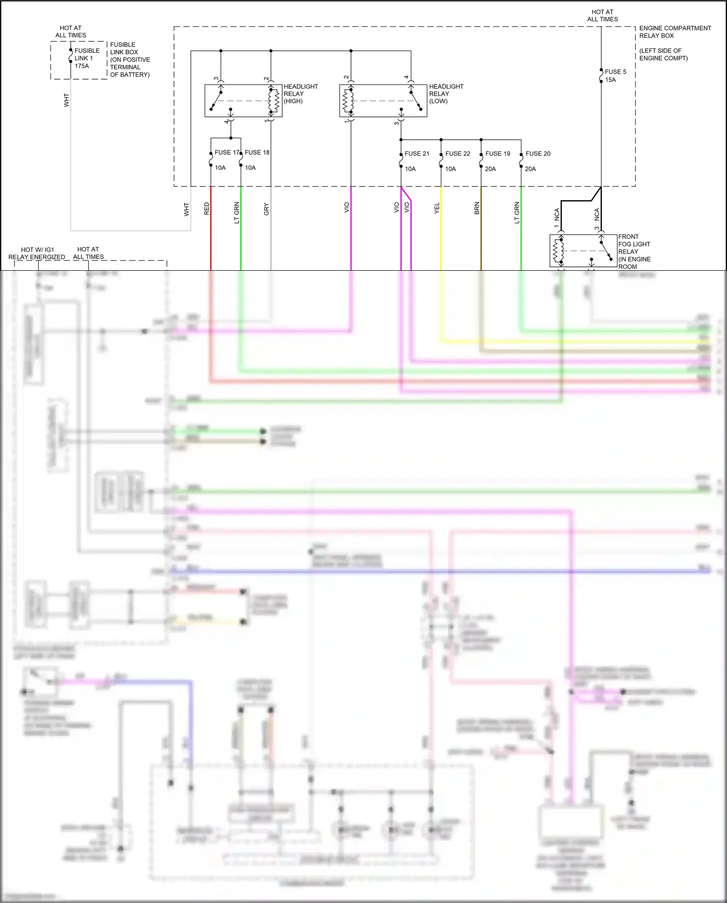 Mitsubishi Outlander III facelift 2 (2015-2018) engine compartment relay box wiring diagram  (17 of 26)