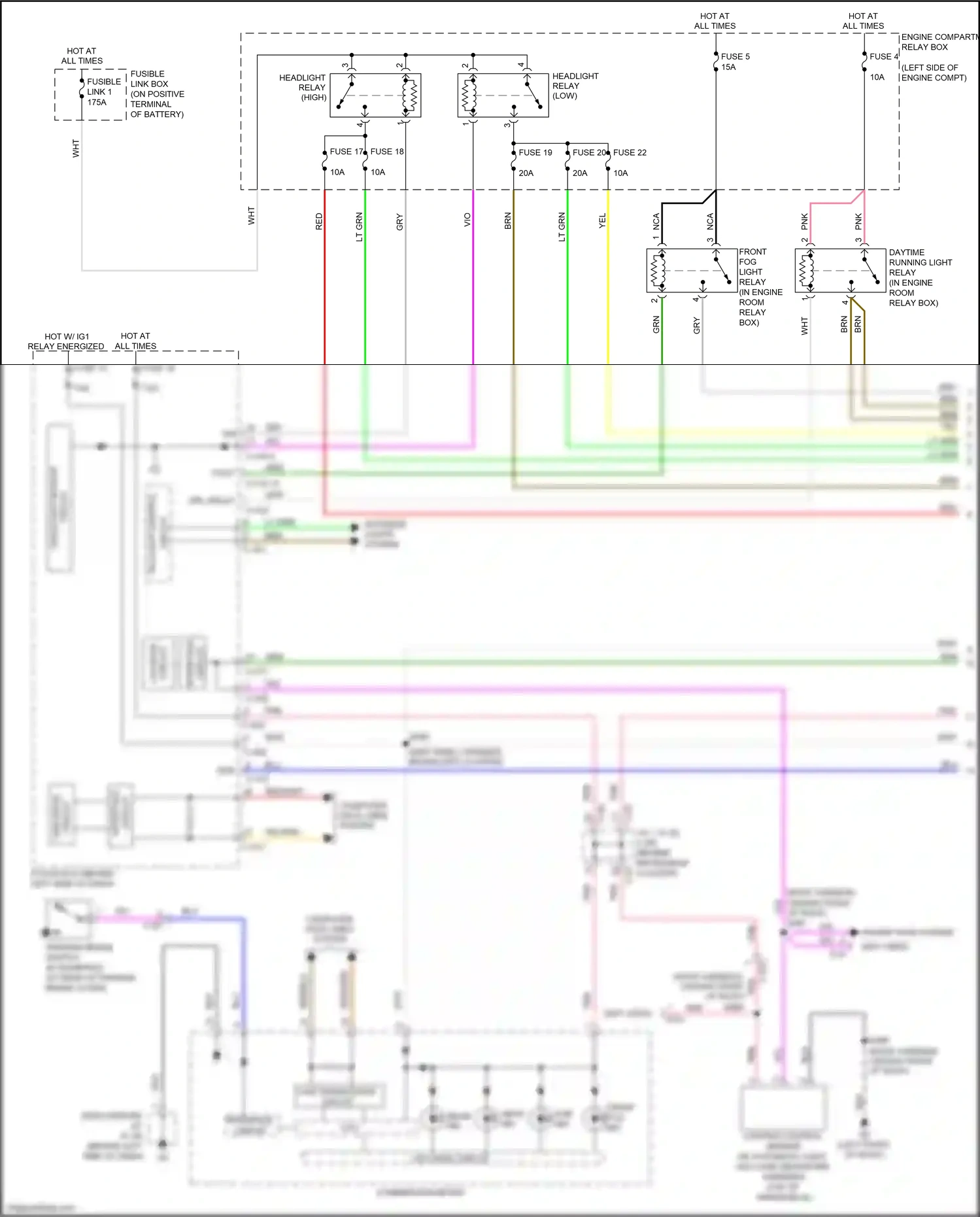 Mitsubishi Outlander III facelift 2 (2015-2018) engine compartment relay box wiring diagram  (16 of 26)