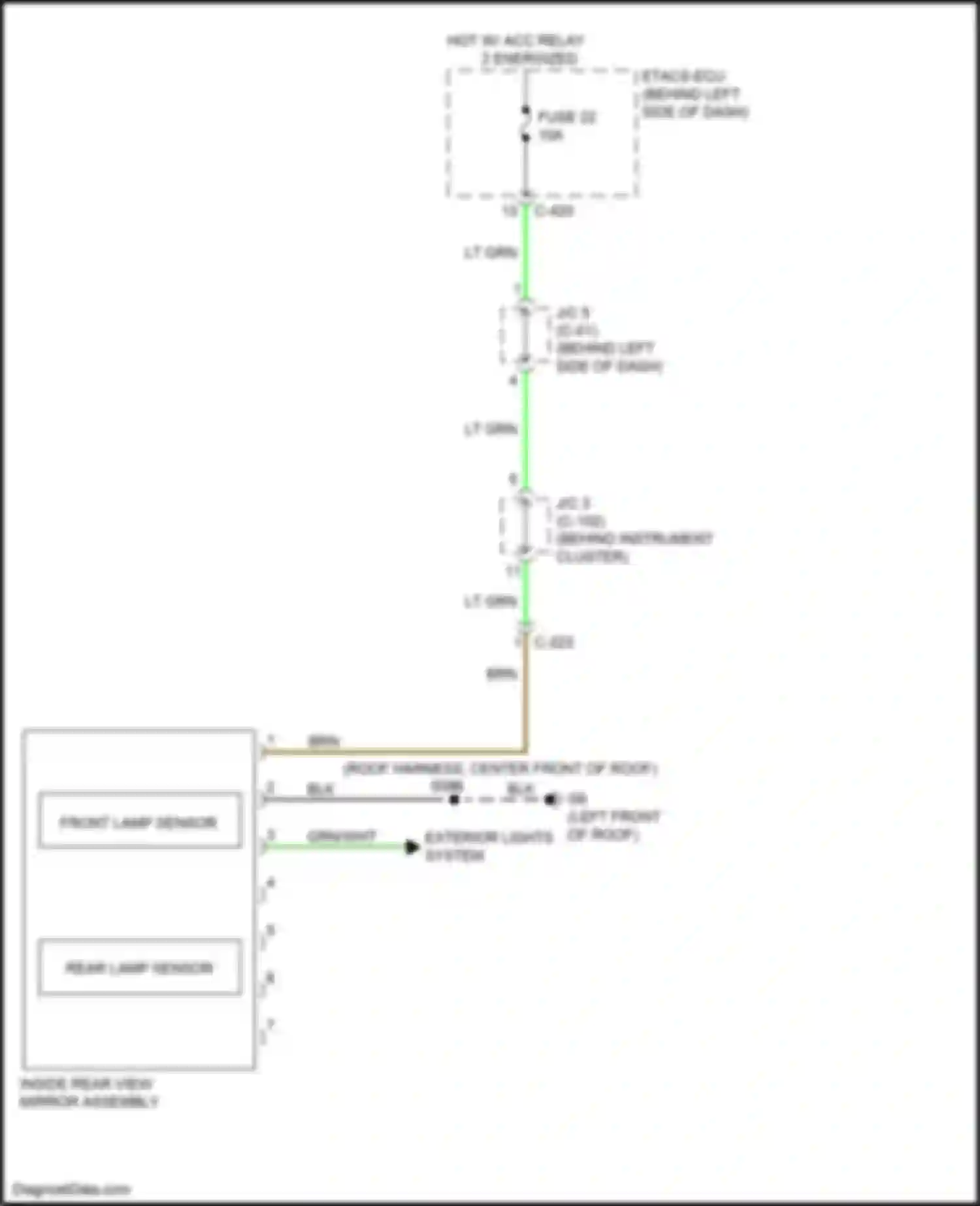 Wiring diagram grn/wht for Mitsubishi Outlander III facelift 2 (2015-2018) (3 of 11)