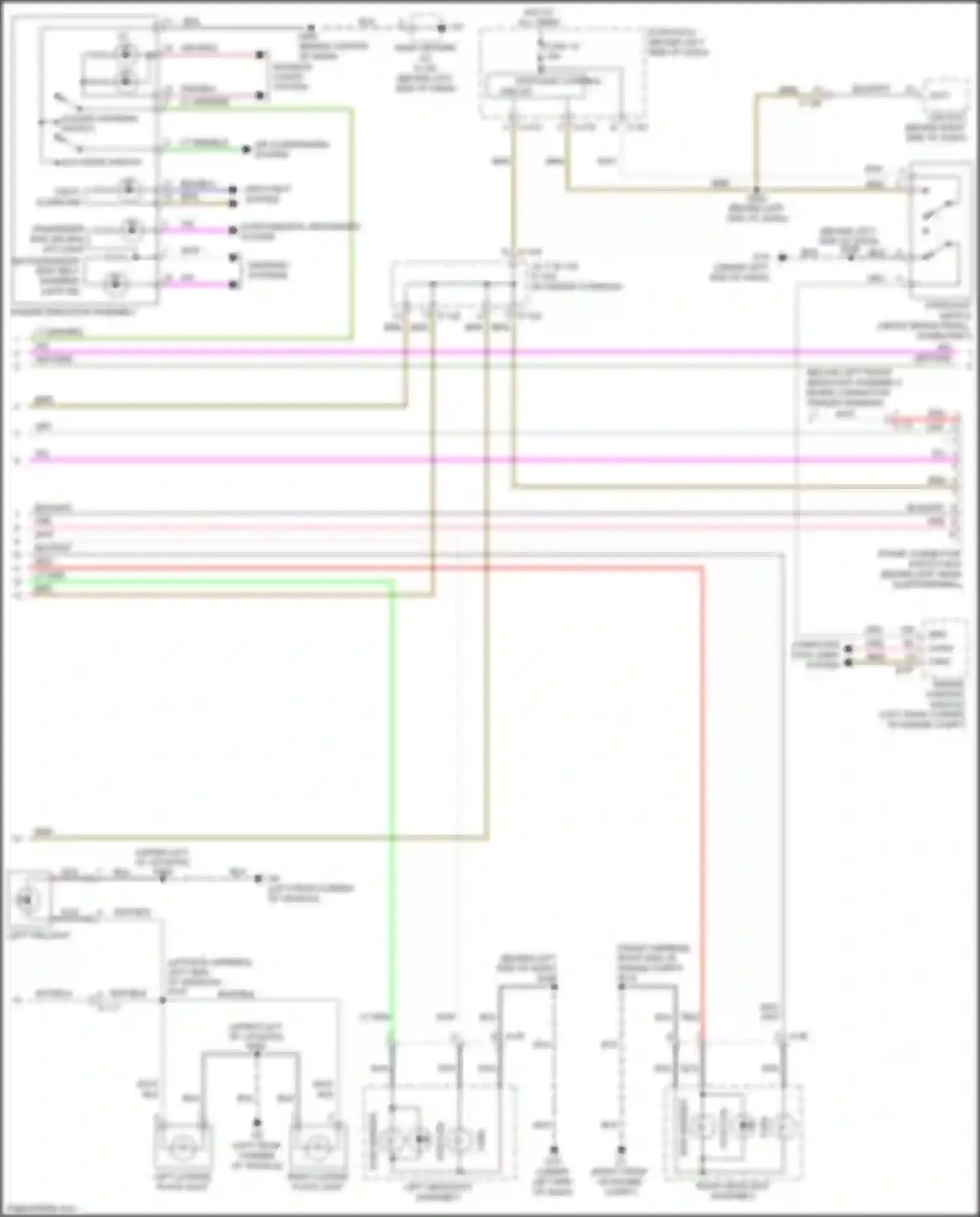 Wiring diagram hazard indicator assembly for Mitsubishi Outlander III facelift 2 (2015-2018) (3 of 6)