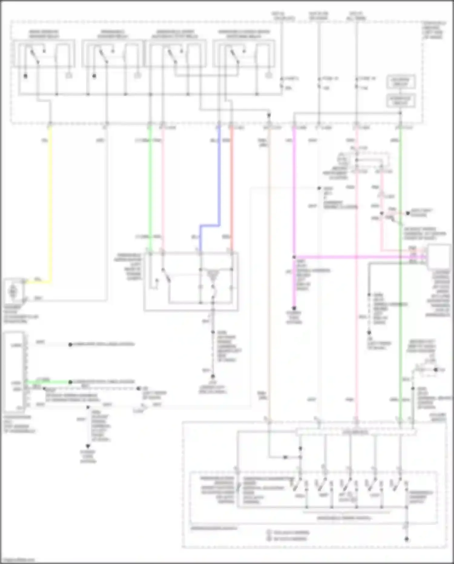 Wiring diagram hot in on or acc for Mitsubishi Outlander III facelift 2 (2015-2018) (1 of 2)