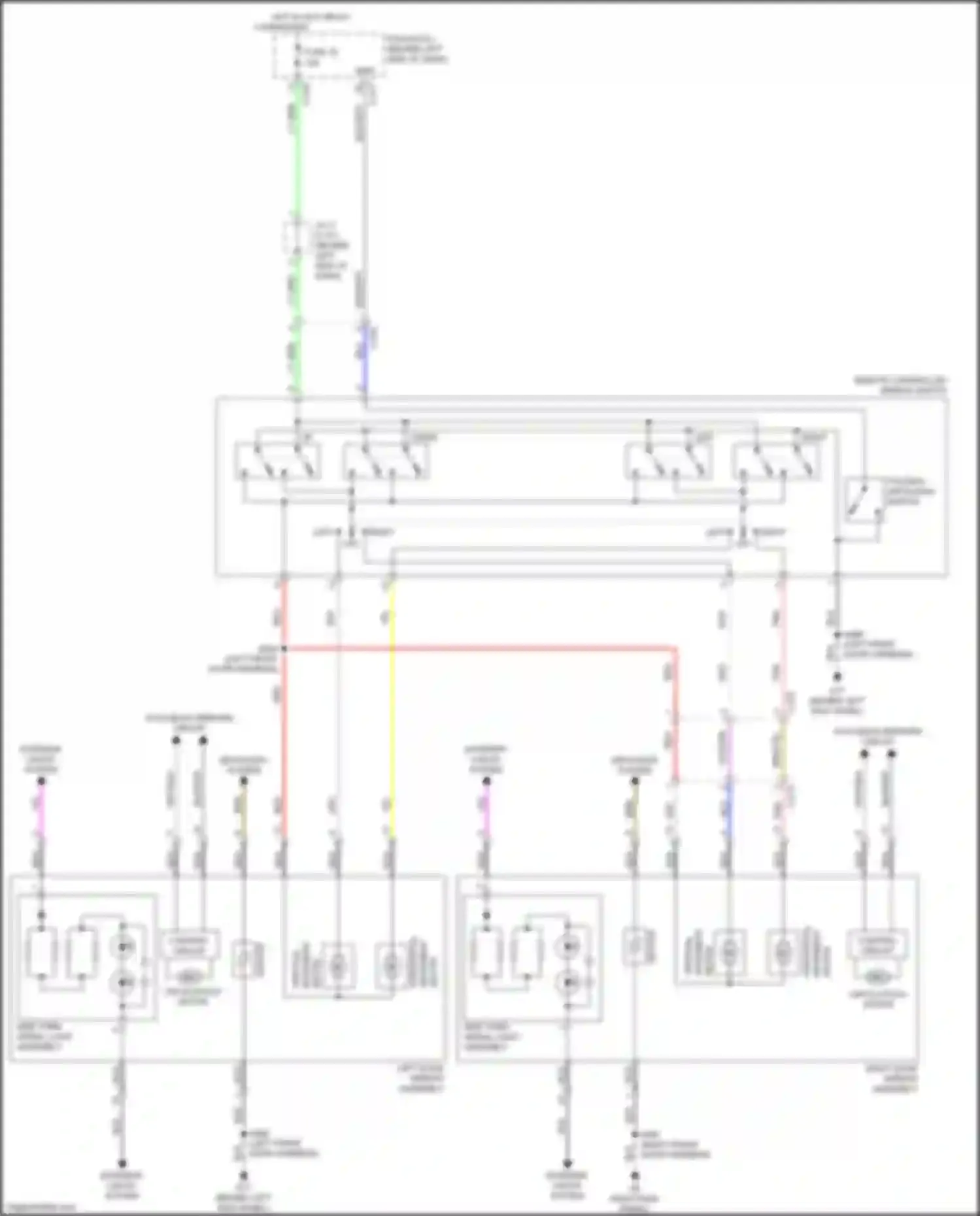 Wiring diagram left door mirror assembly for Mitsubishi Outlander III facelift 2 (2015-2018) (6 of 6)