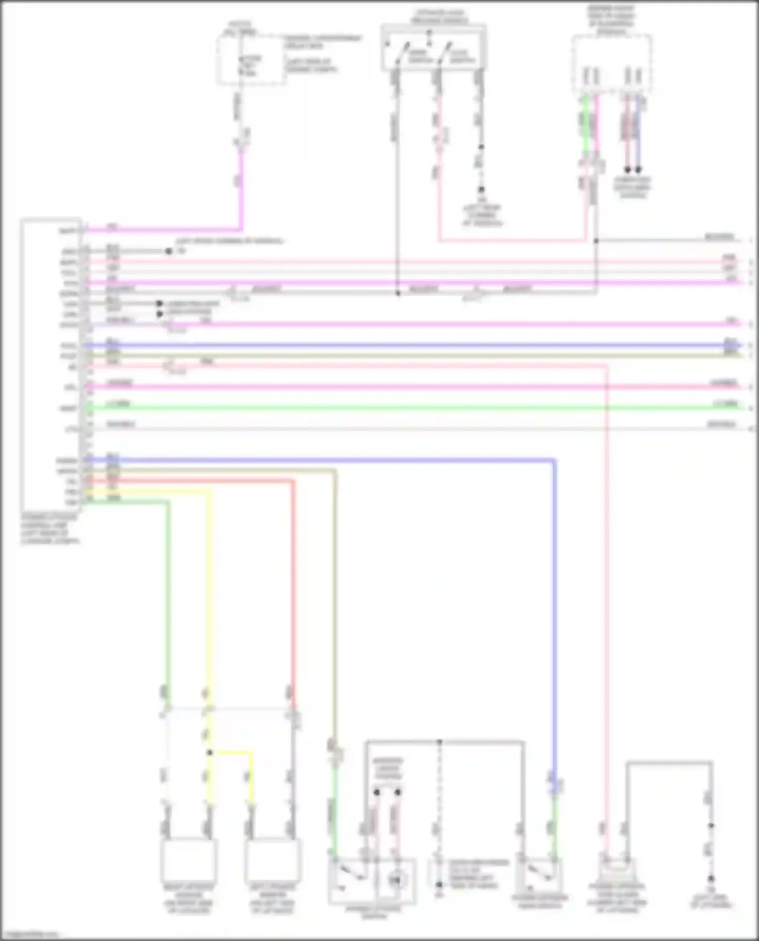Wiring diagram power liftgate control unit for Mitsubishi Outlander III facelift 2 (2015-2018) (4 of 4)