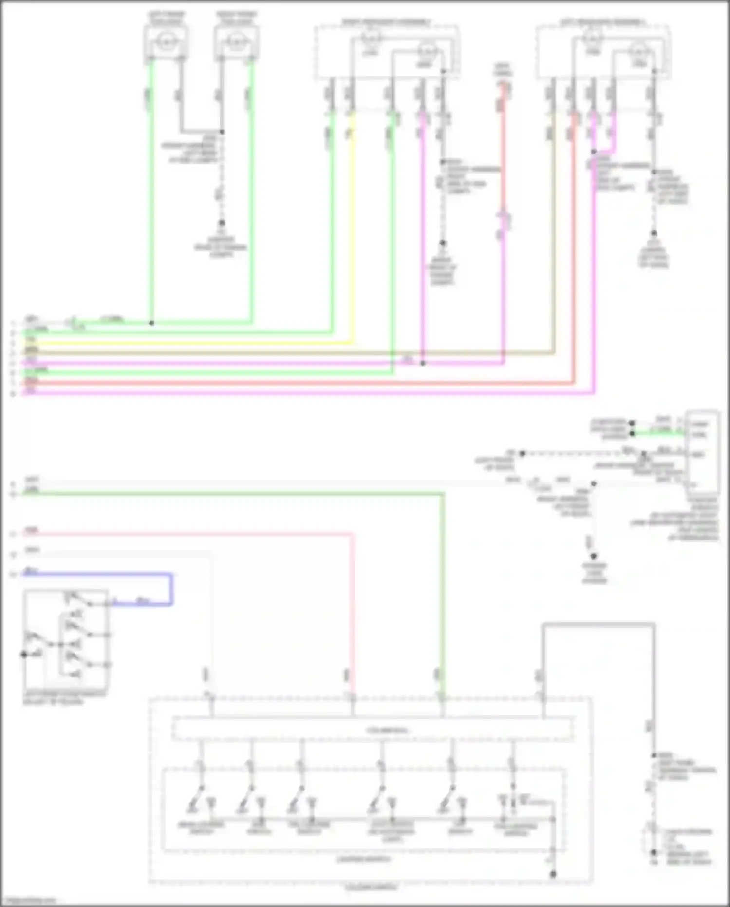 Wiring diagram right headlight assembly for Mitsubishi Outlander III facelift 2 (2015-2018) (4 of 4)