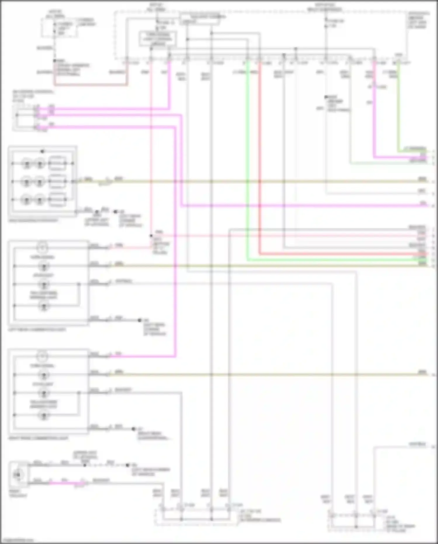 Wiring diagram right rear combination light for Mitsubishi Outlander III facelift 2 (2015-2018) (1 of 1)