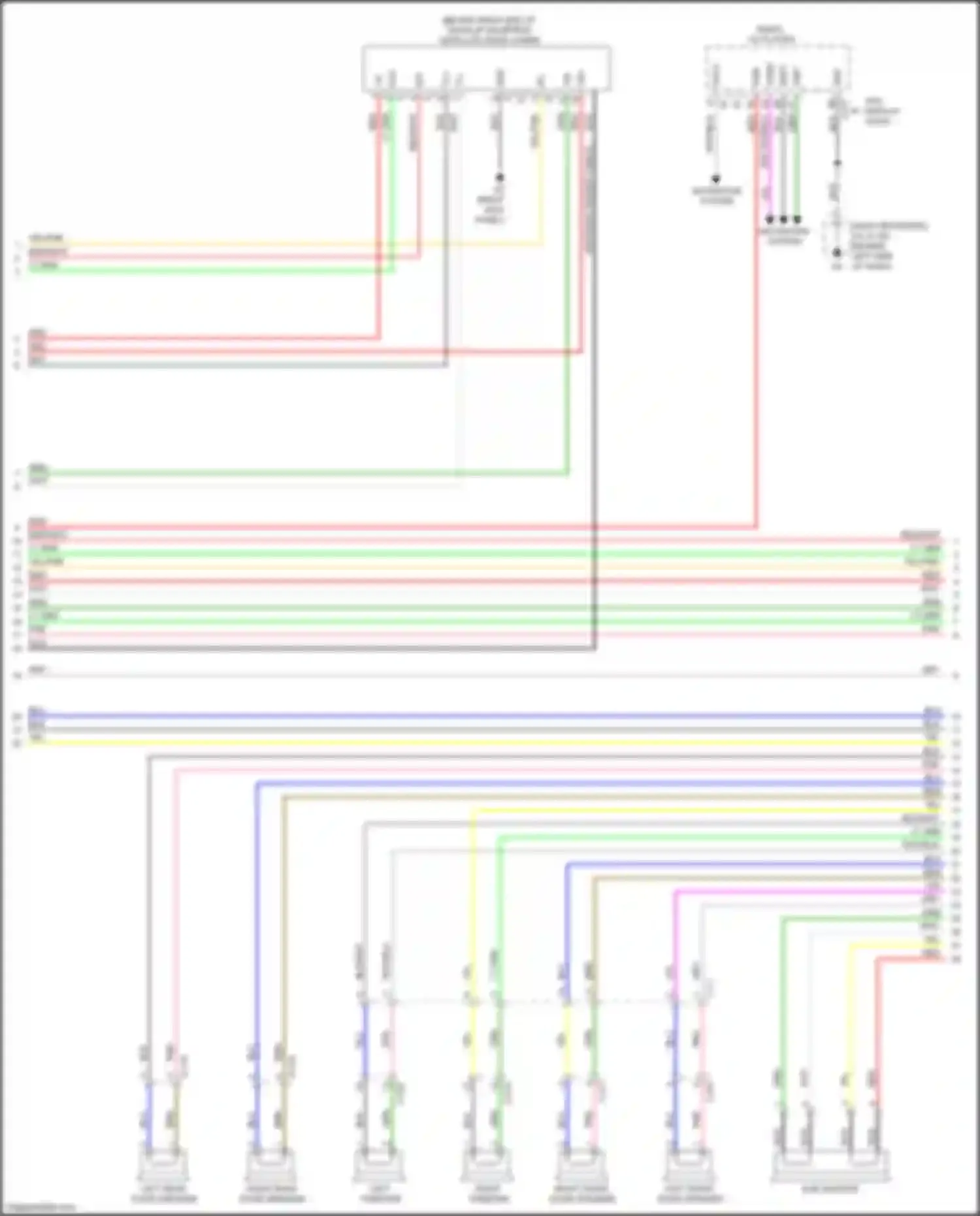 Wiring diagram right tweeter for Mitsubishi Outlander III facelift 2 (2015-2018) (5 of 6)