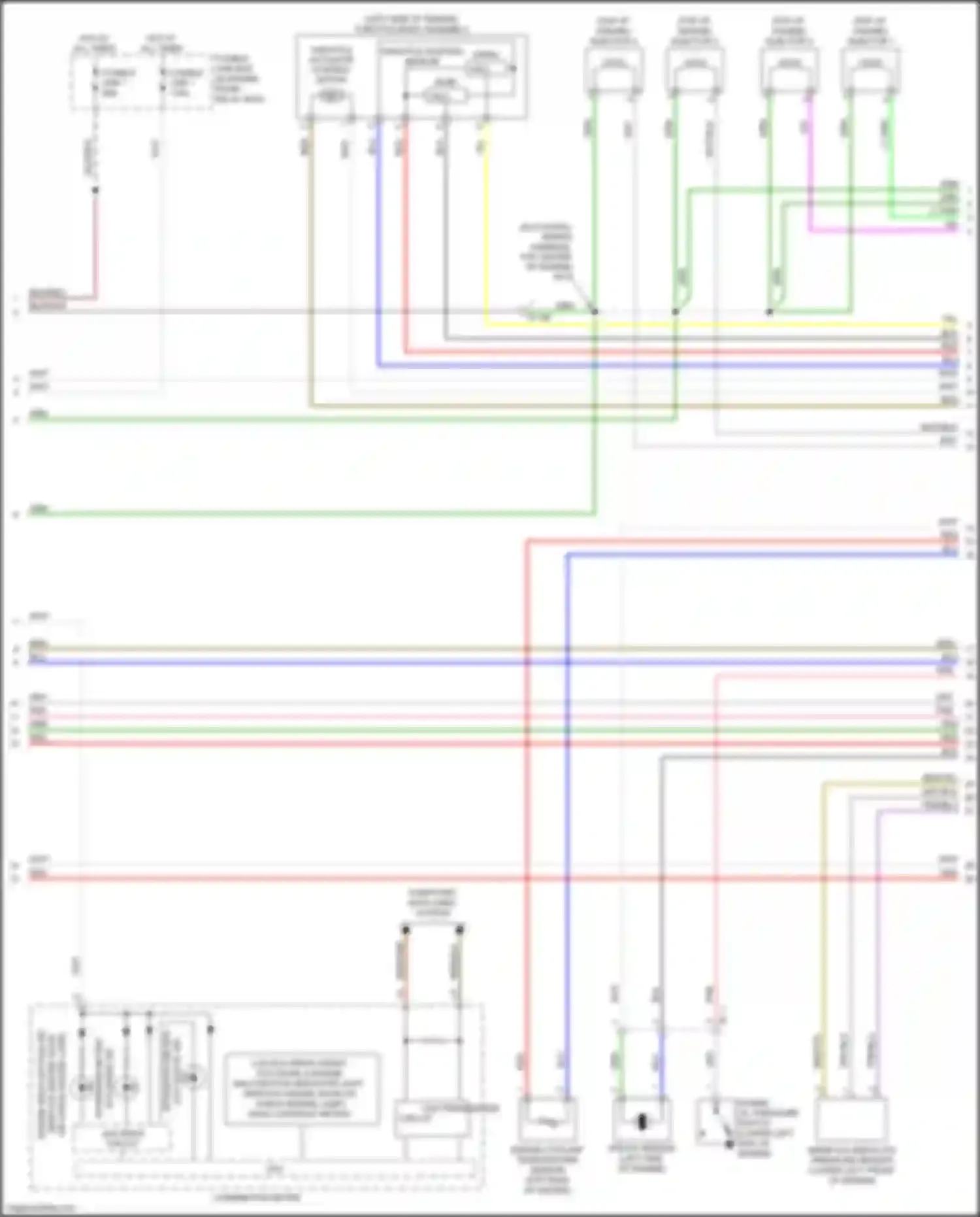 Wiring diagram top of engine) for Mitsubishi Outlander III facelift 2 (2015-2018) (1 of 2)