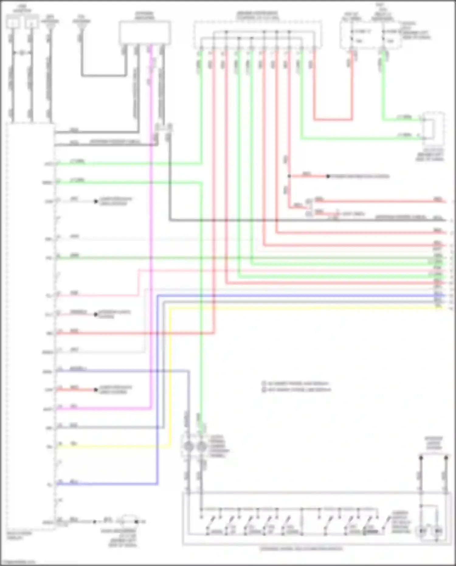 Wiring diagram w/ smart phone link display w/o smart phone link display for Mitsubishi Outlander III facelift 2 (2015-2018) (6 of 10)