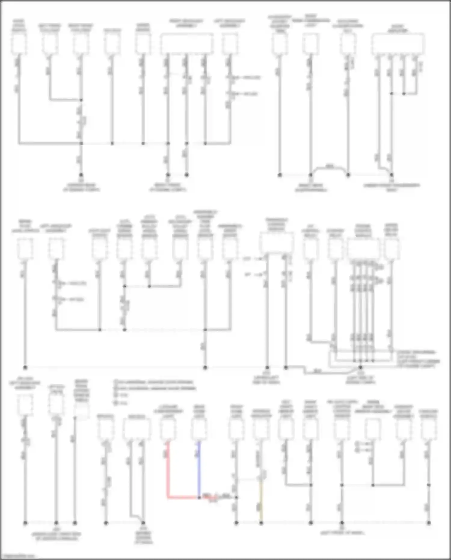 Outlander Mitsubishi III facelift 3 (2018-2024): Ground distribution circuit (1 of 3)