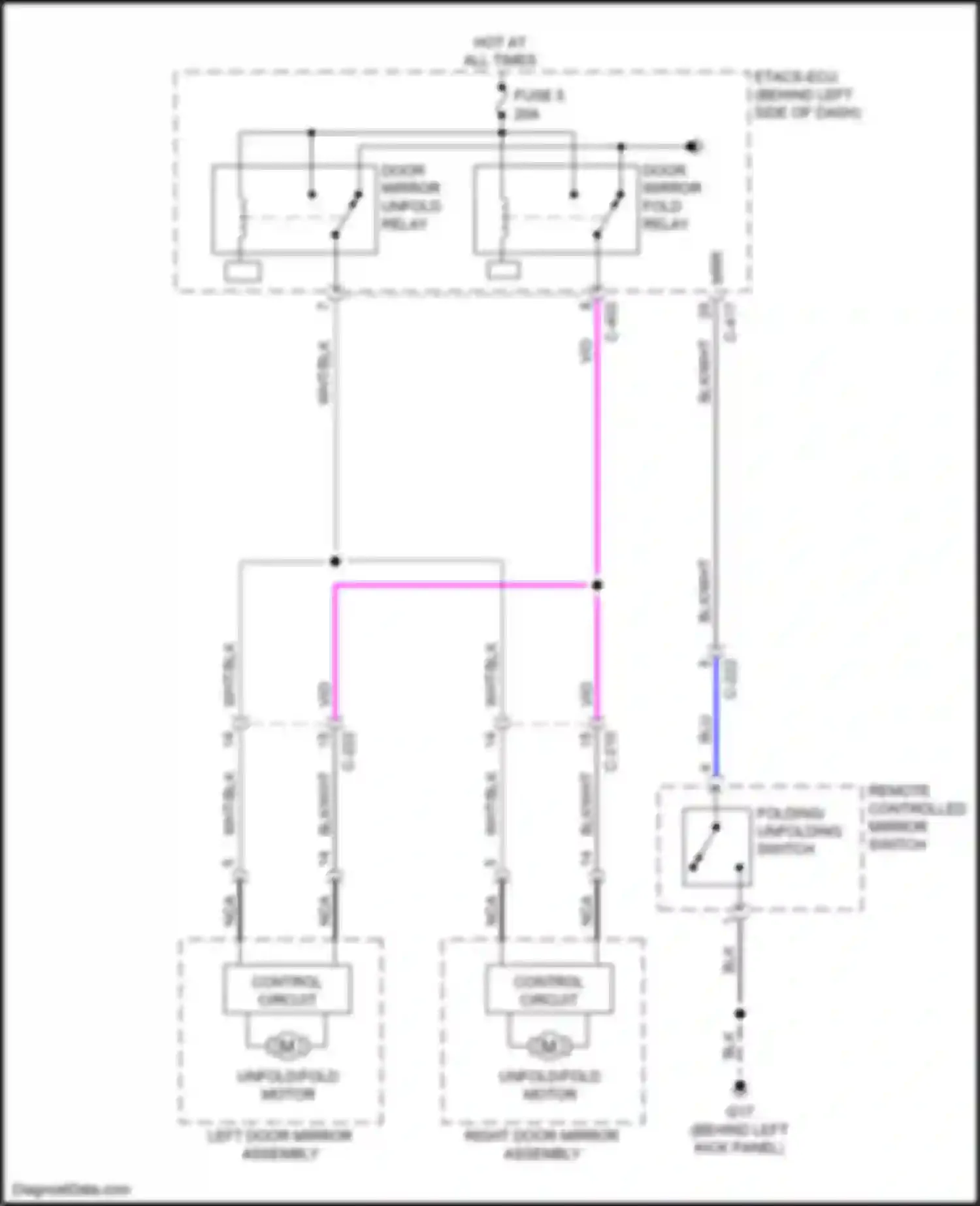 Wiring diagram blk/wht for Mitsubishi Outlander III facelift 3 (2018-2024) (5 of 53)