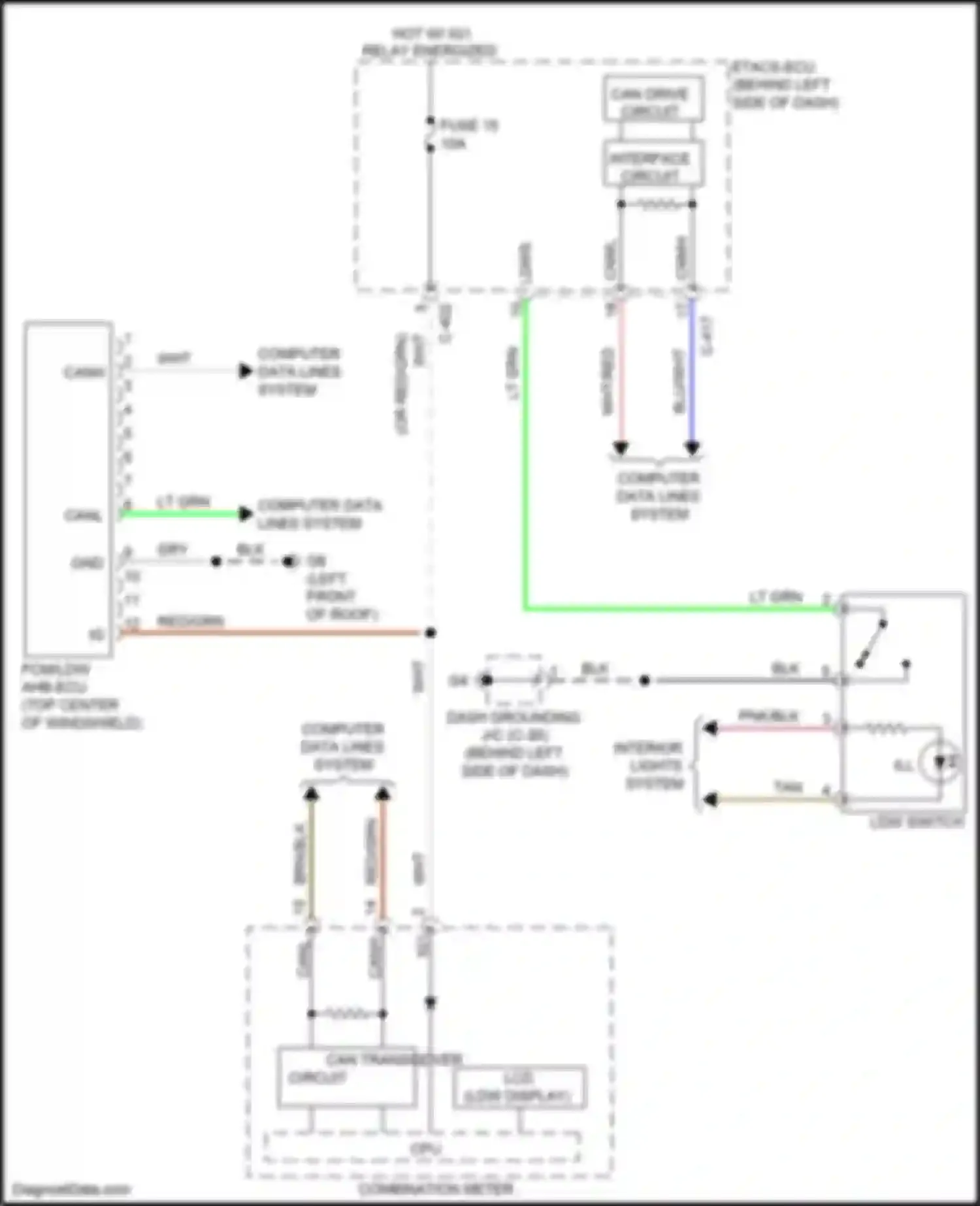 Wiring diagram can transceiver circuit for Mitsubishi Outlander III facelift 3 (2018-2024) (16 of 26)