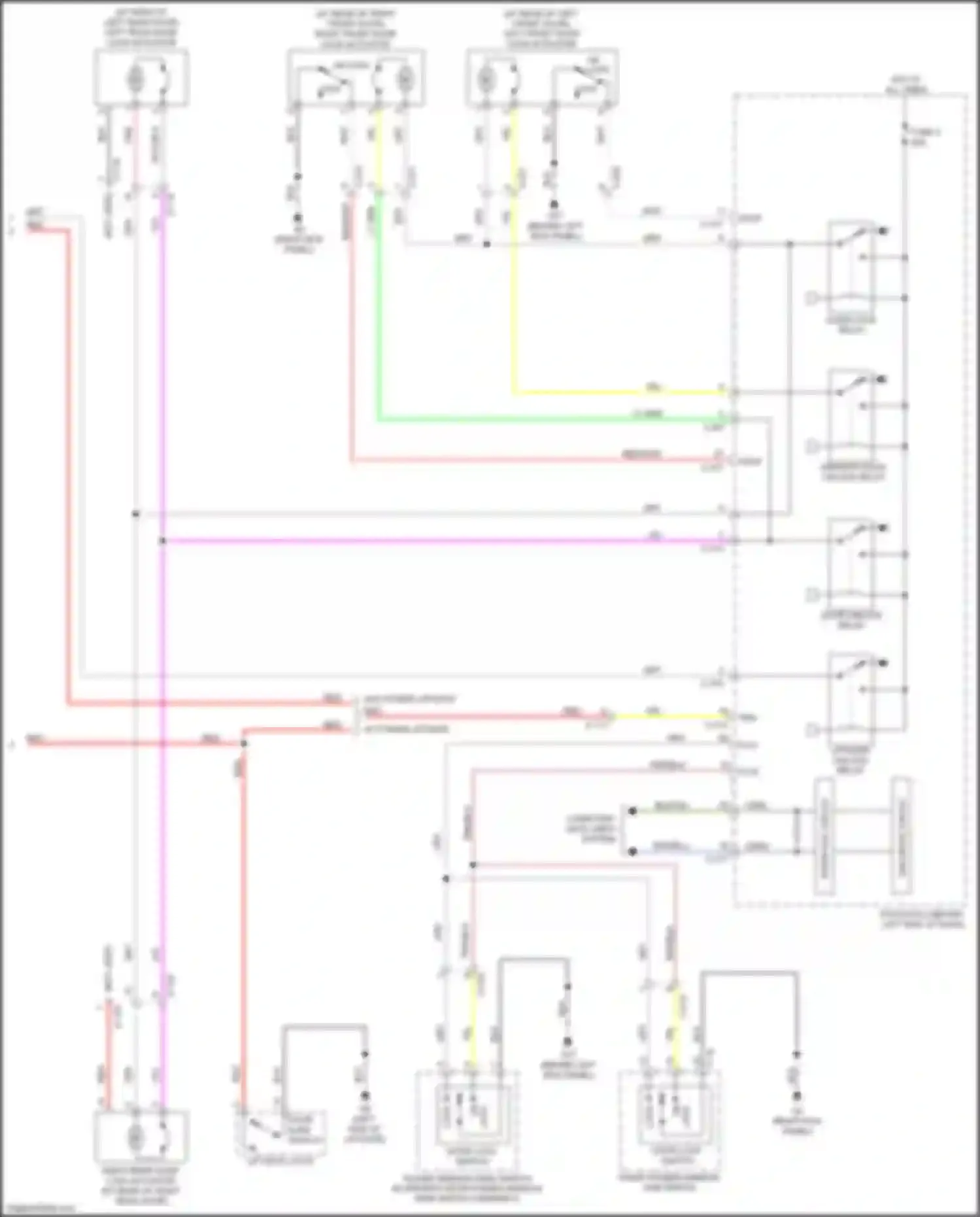 Wiring diagram door lock relay for Mitsubishi Outlander III facelift 3 (2018-2024) (2 of 3)