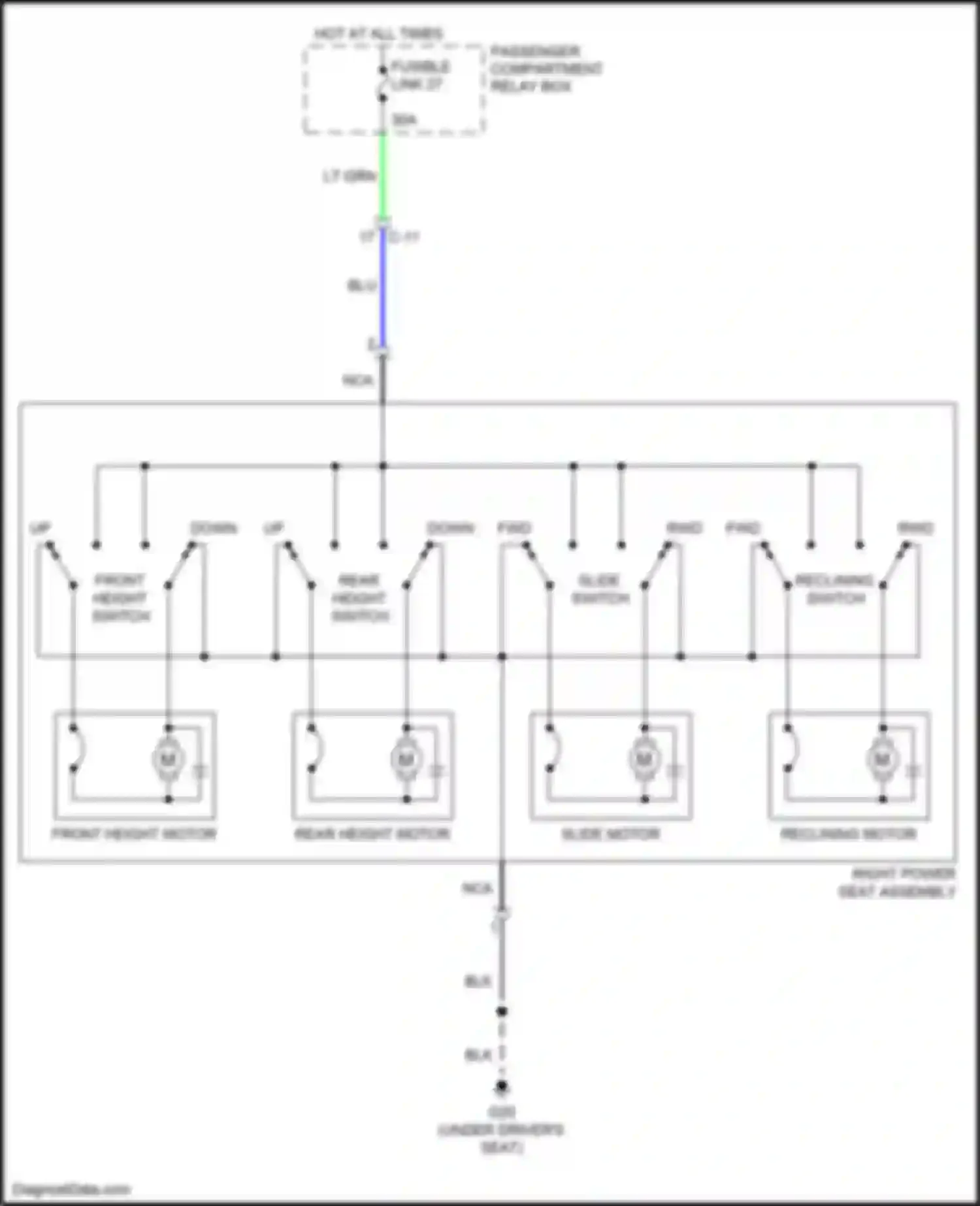 Wiring diagram fusible link 27 for Mitsubishi Outlander III facelift 3 (2018-2024) (1 of 2)