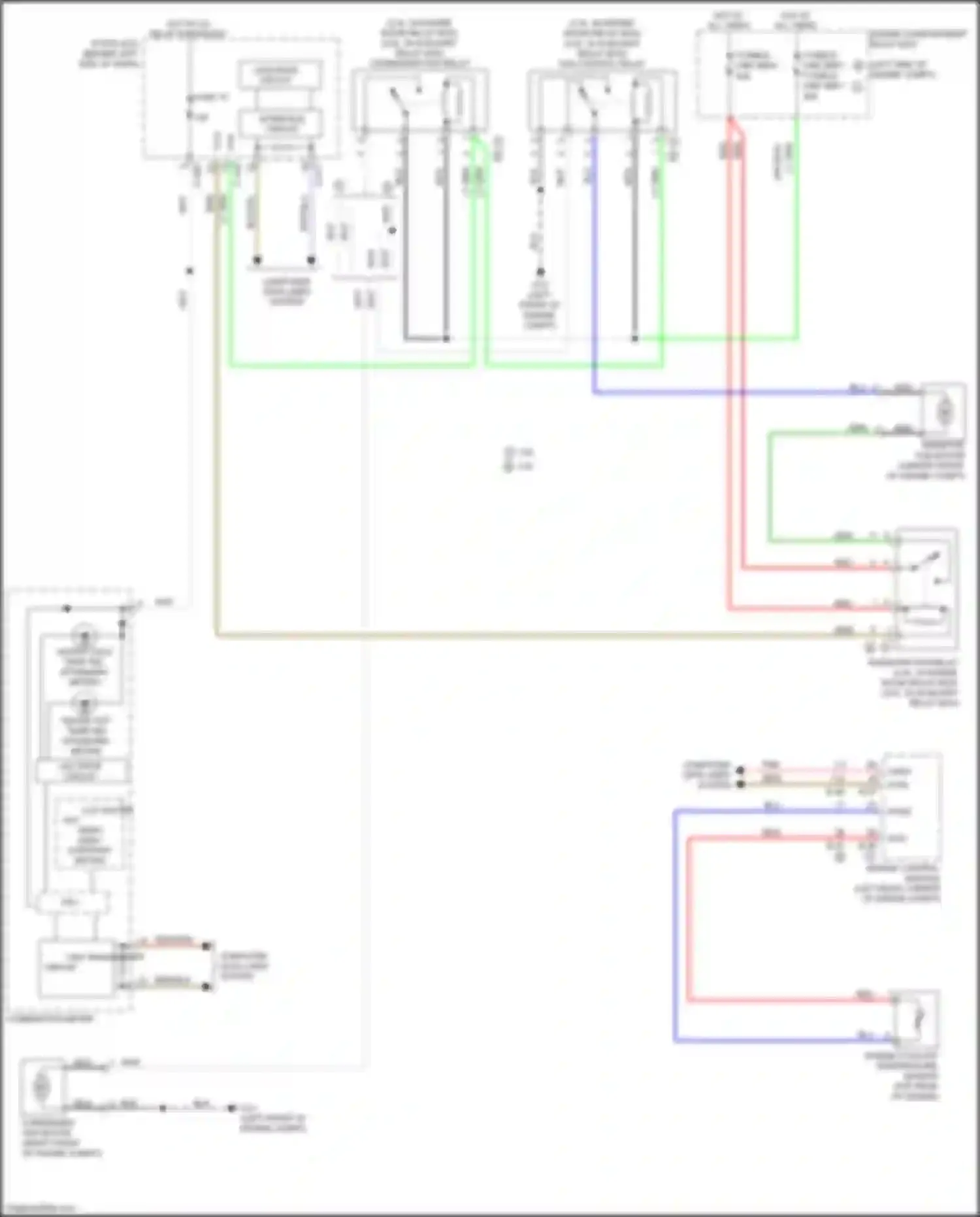 Wiring diagram radiator fan motor for Mitsubishi Outlander III facelift 3 (2018-2024) (2 of 2)