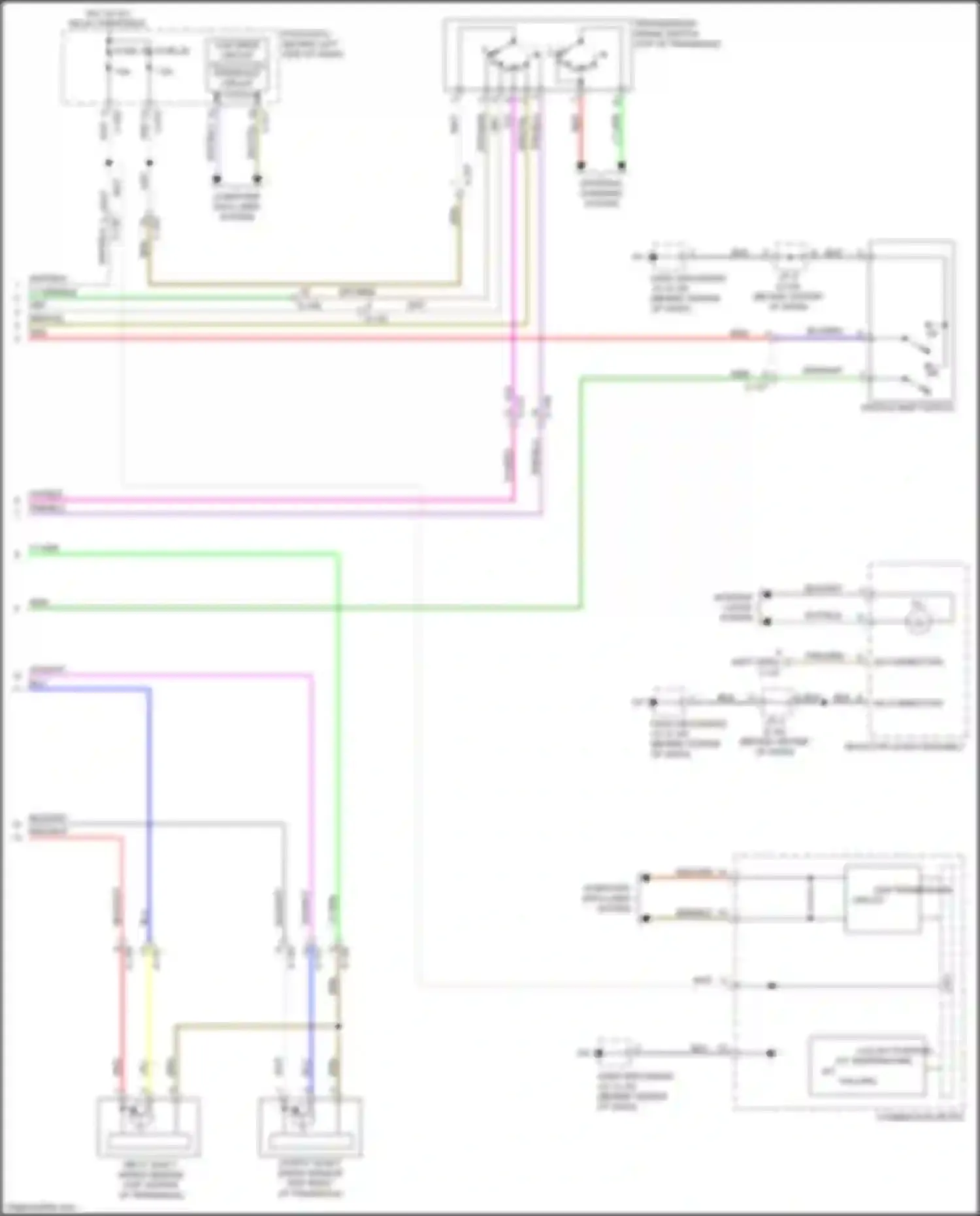 Wiring diagram transmission range switch for Mitsubishi Outlander III facelift 3 (2018-2024) (1 of 9)